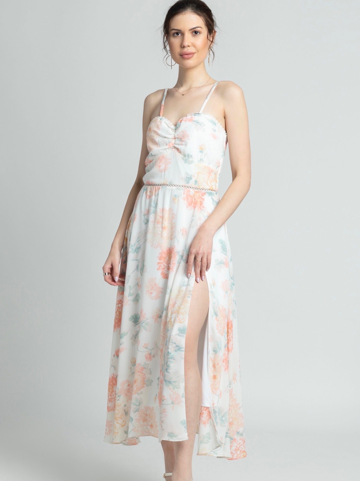 Exquisite Ivory Sweetheart Midi Dress