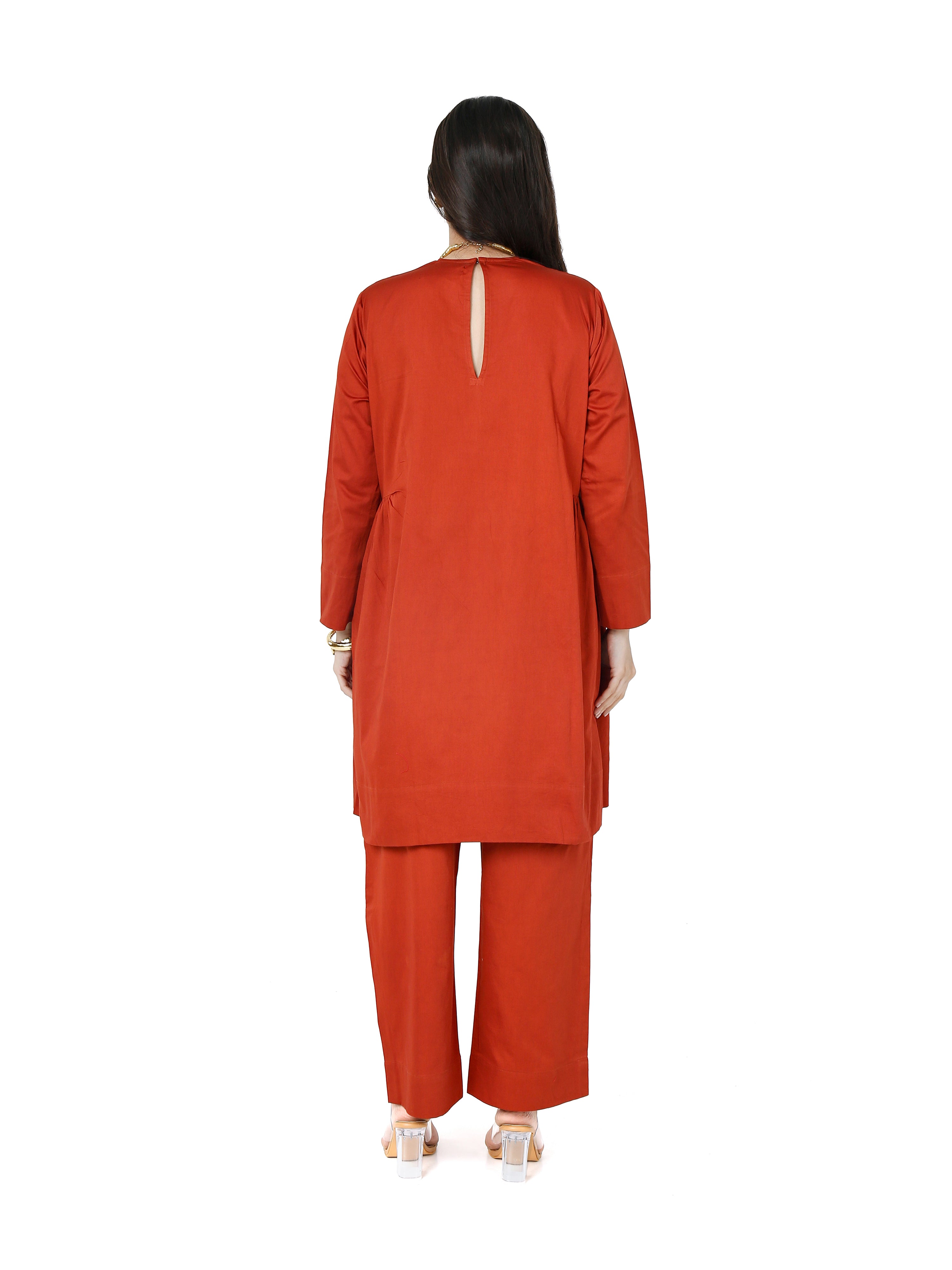 Cotton Satin short kurta set