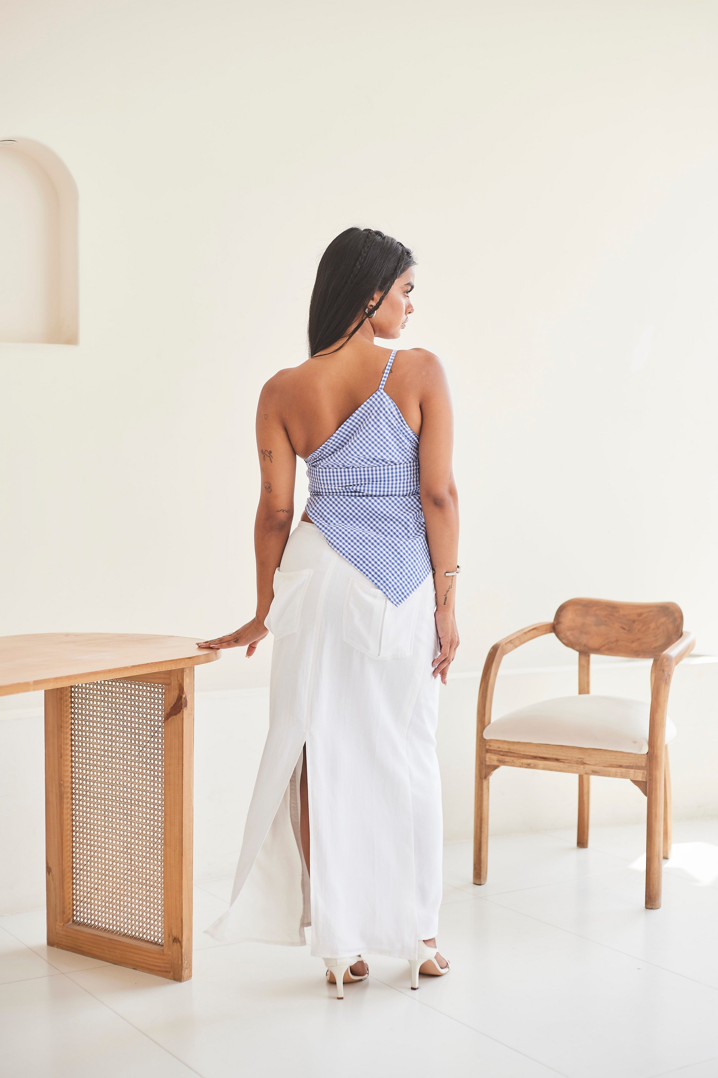 White Skirt with Pockets