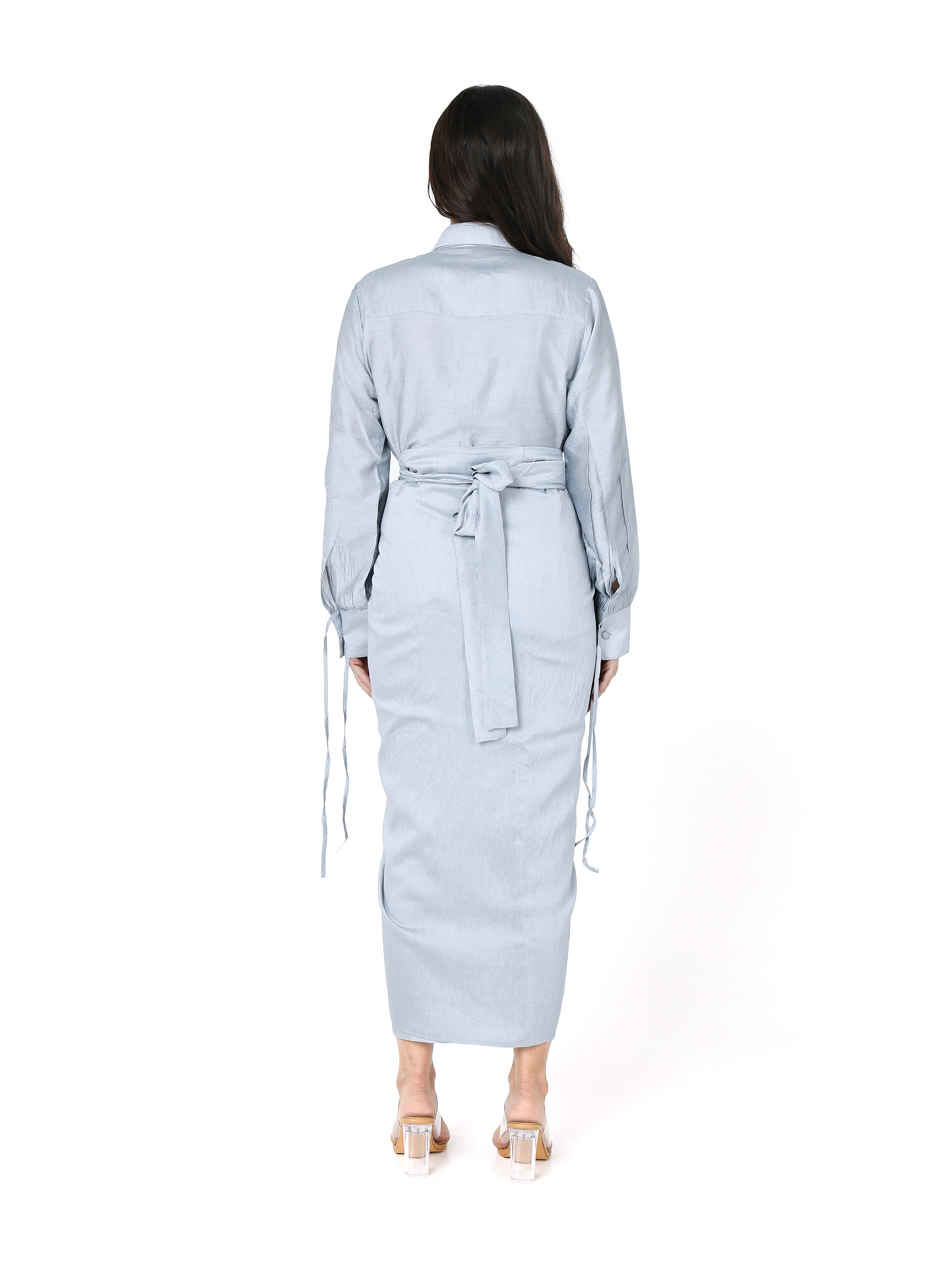 Selfdrape skirt with shirt