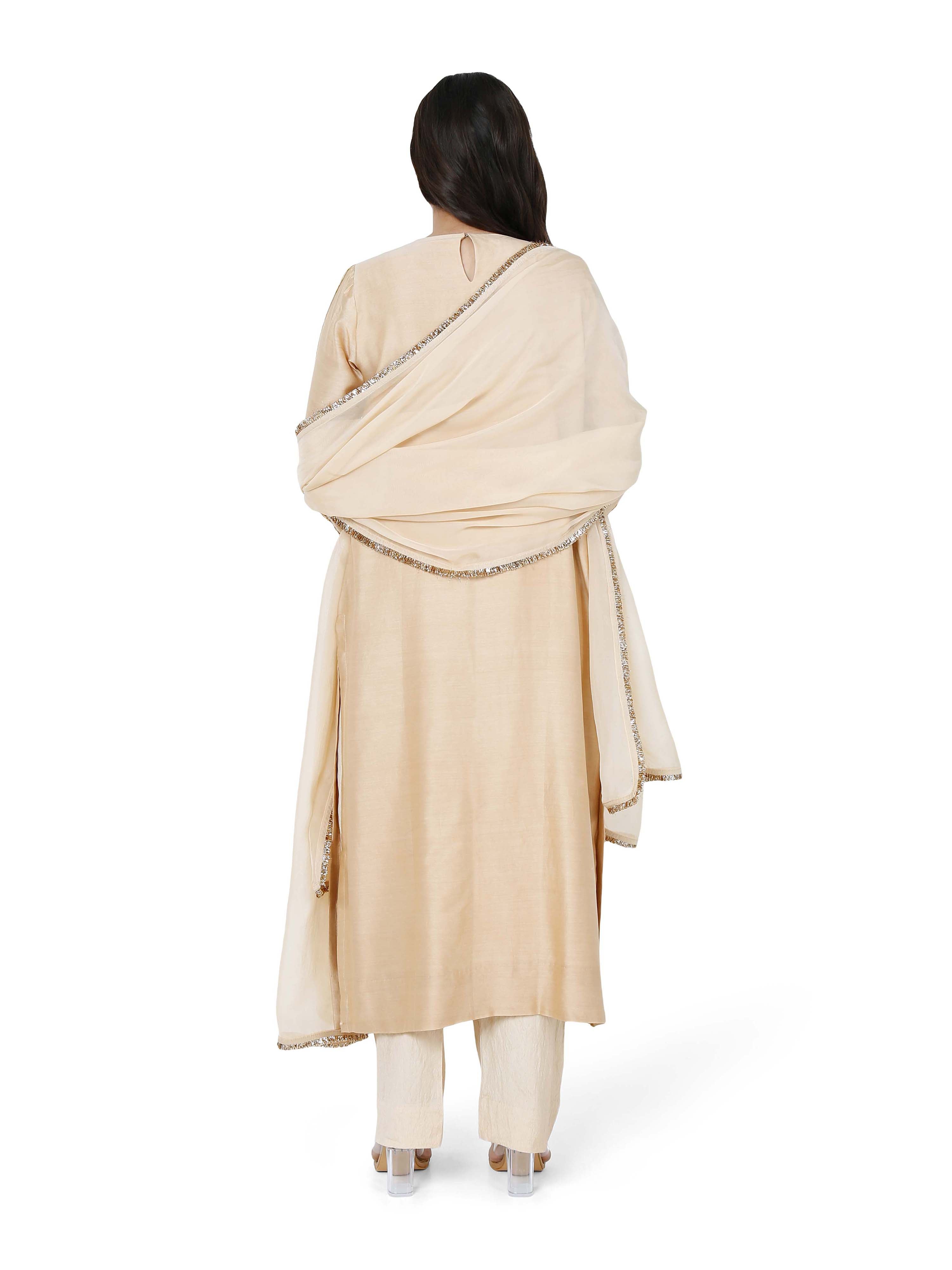 Gold stright kurta