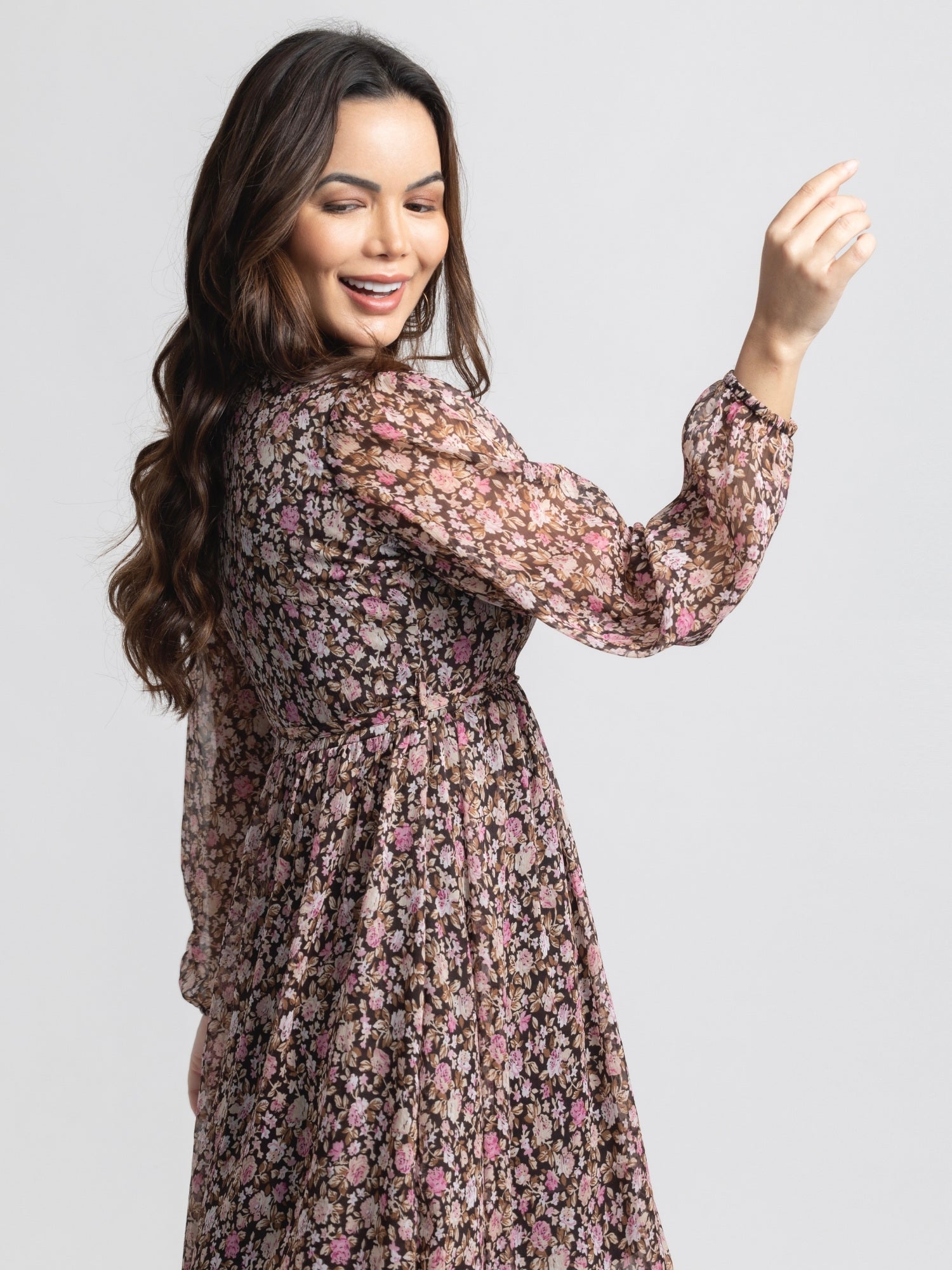 Cocoa Blossom Midi Dress