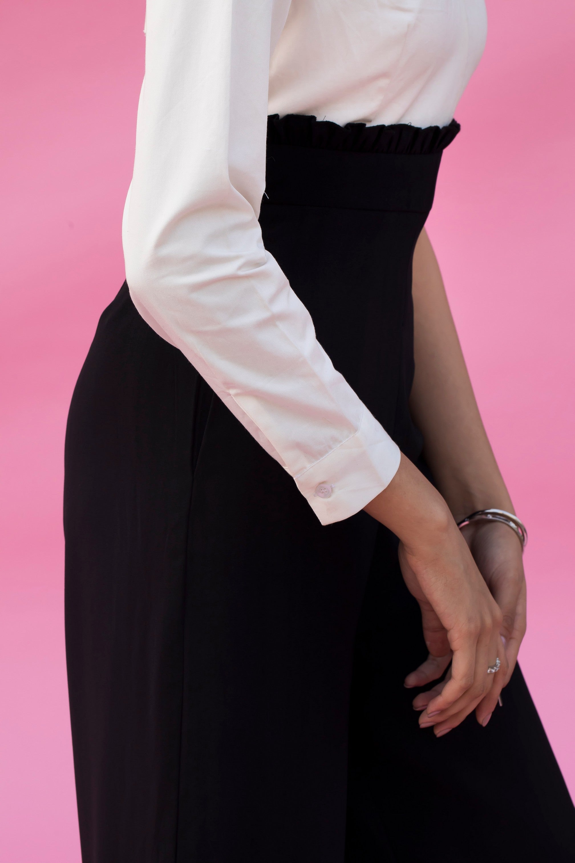 Black & White One Shoulder Jumpsuit