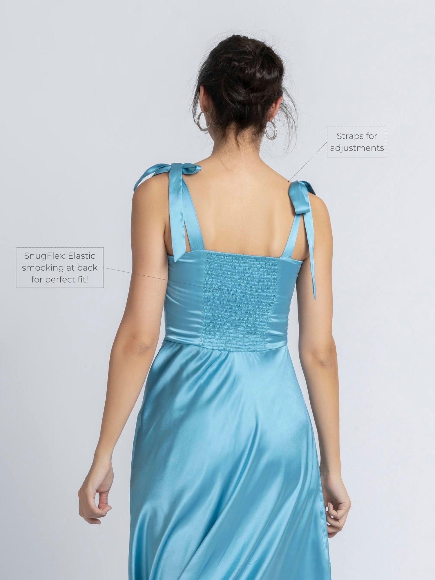 Turquoise Blue Sweetheart Midi Dress