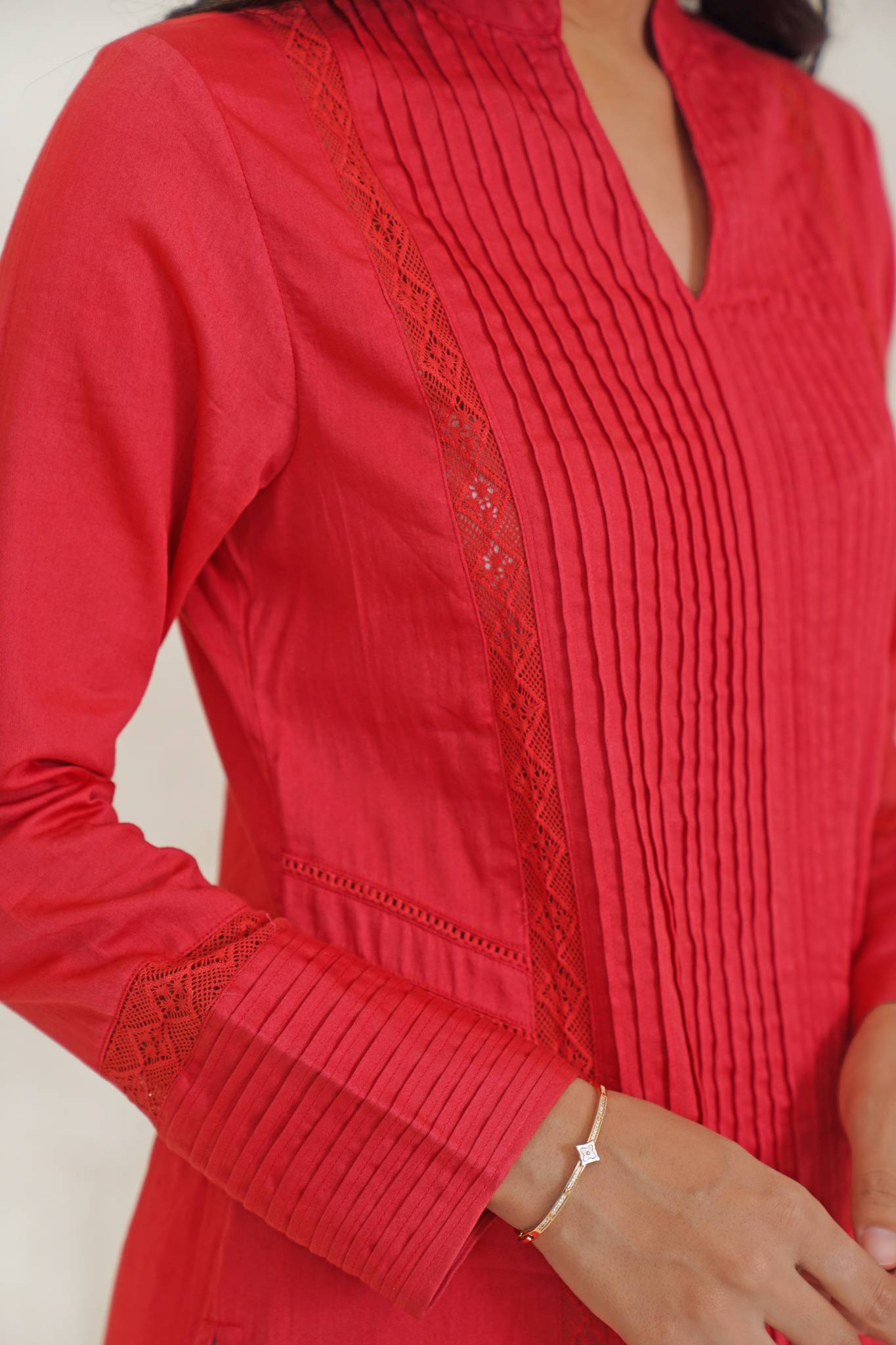 Poppy Red Kurta