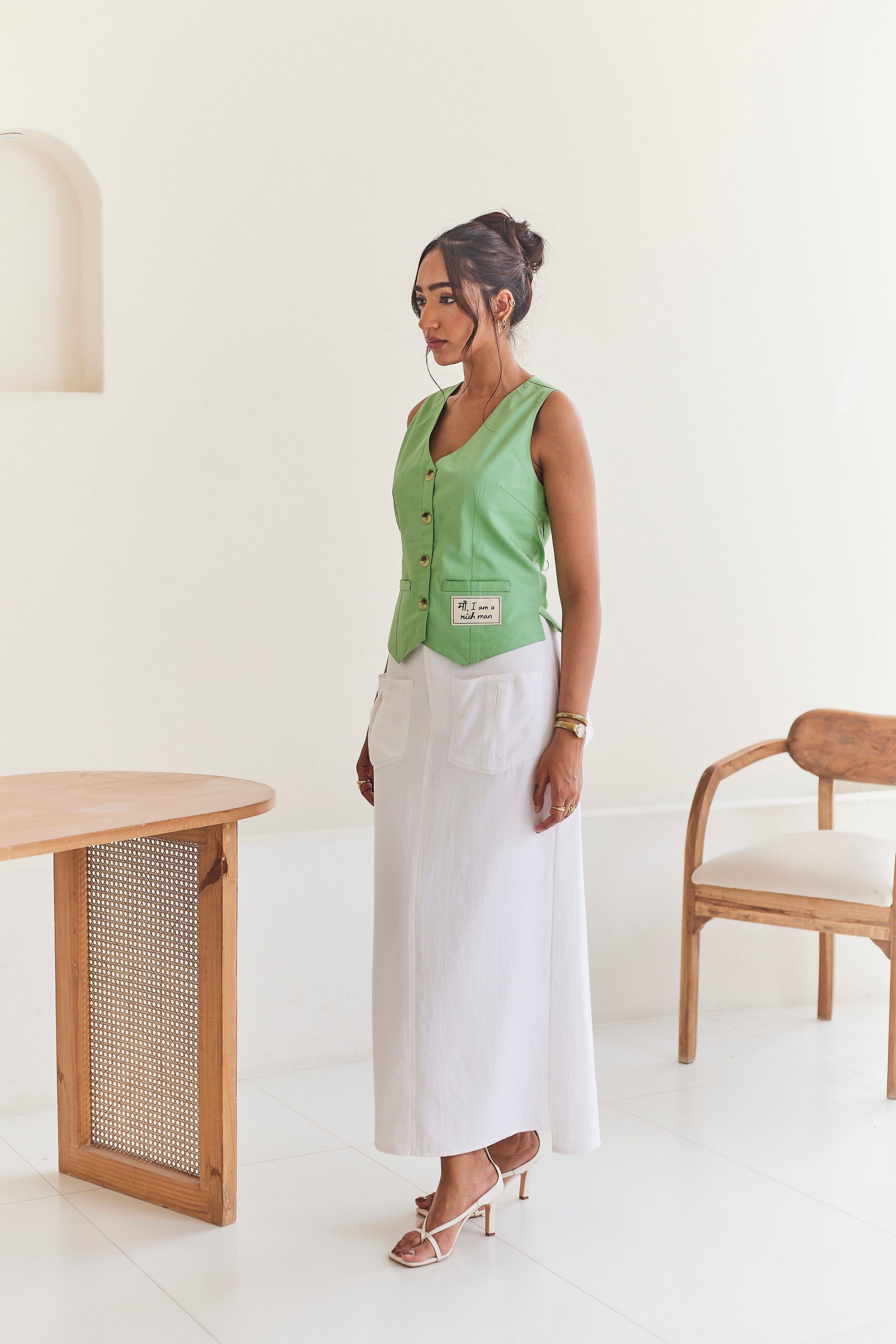 Green Cotton Vest