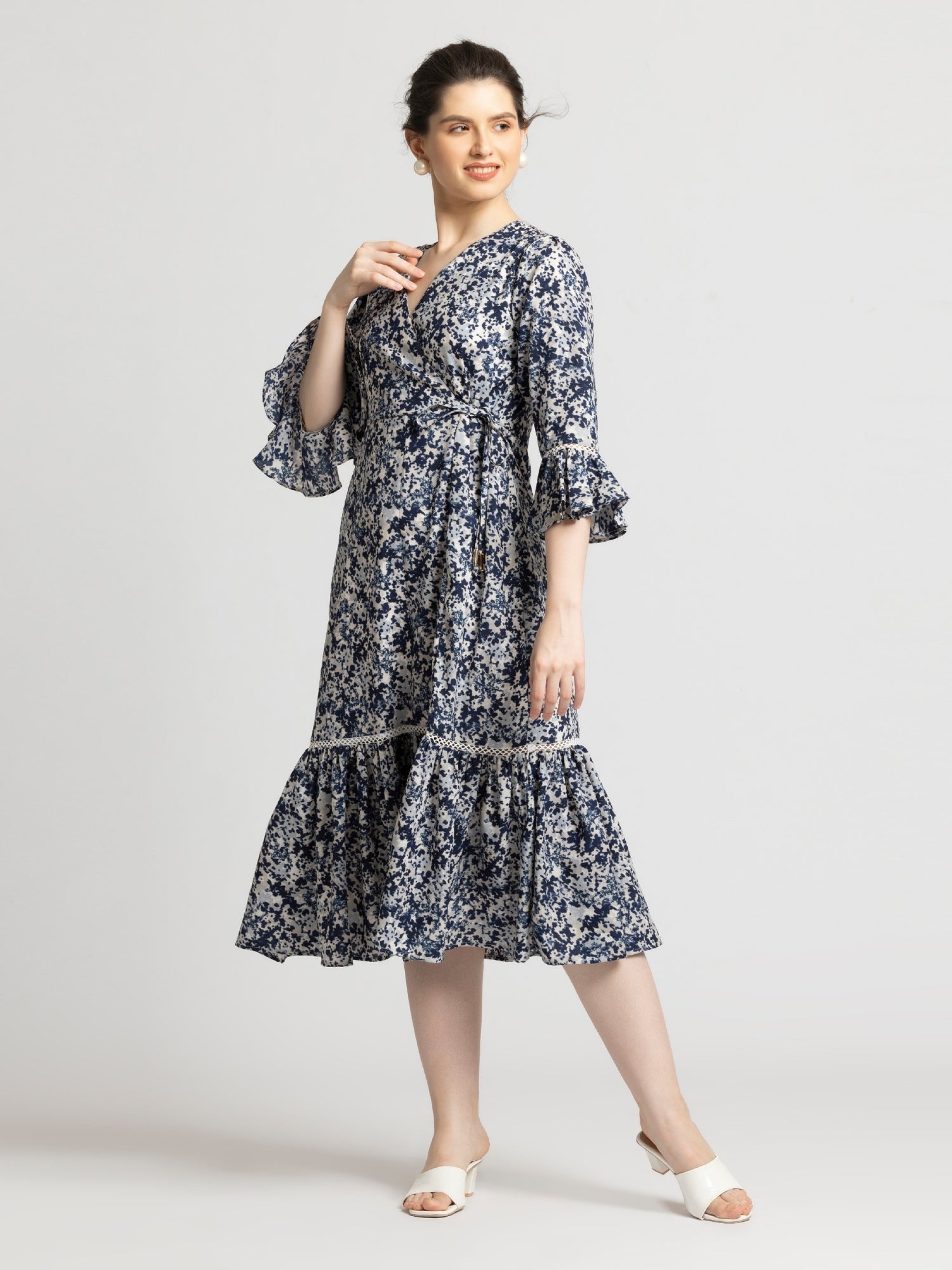 Cerulean Charm Midi Dress