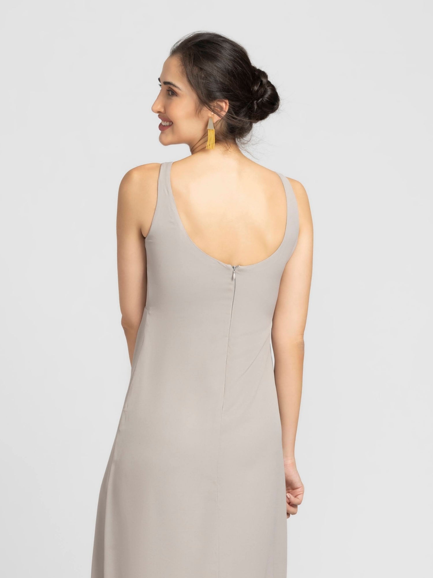 Ethereal Grey Maxi Dress