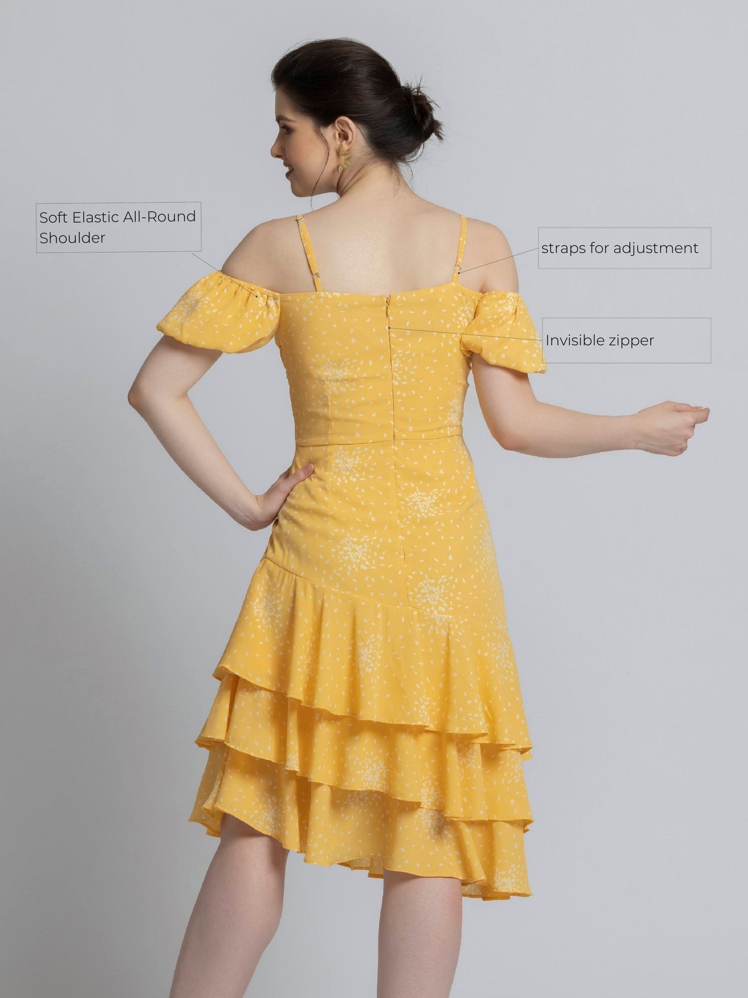 Sunlit Marigold Midi Dress