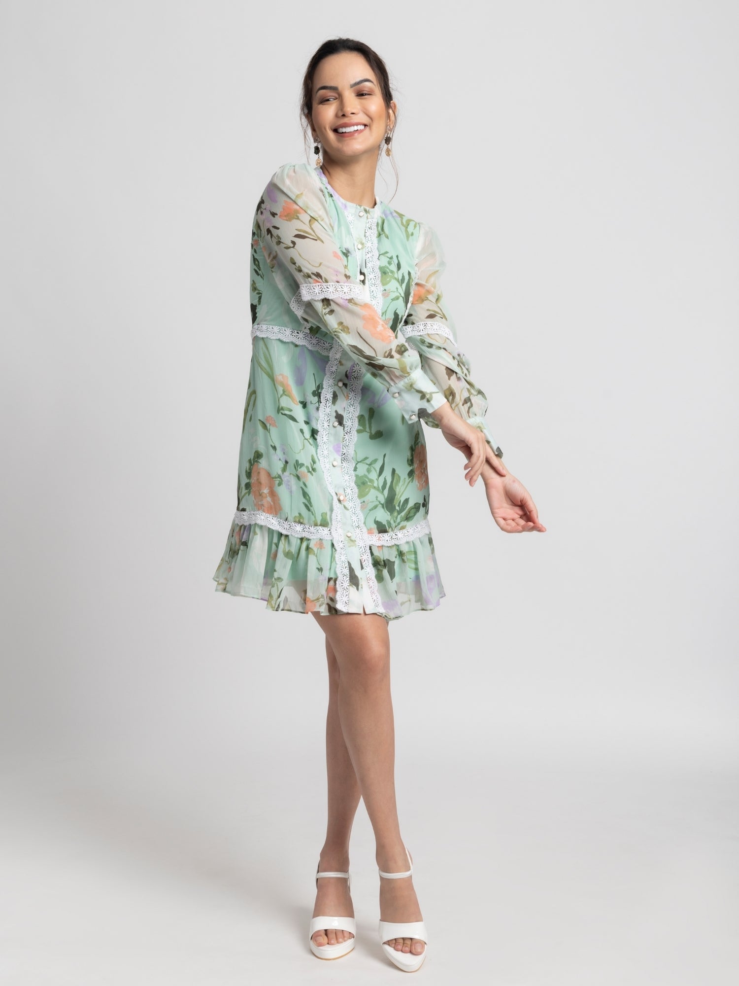 Aurora Garden Mini Dress