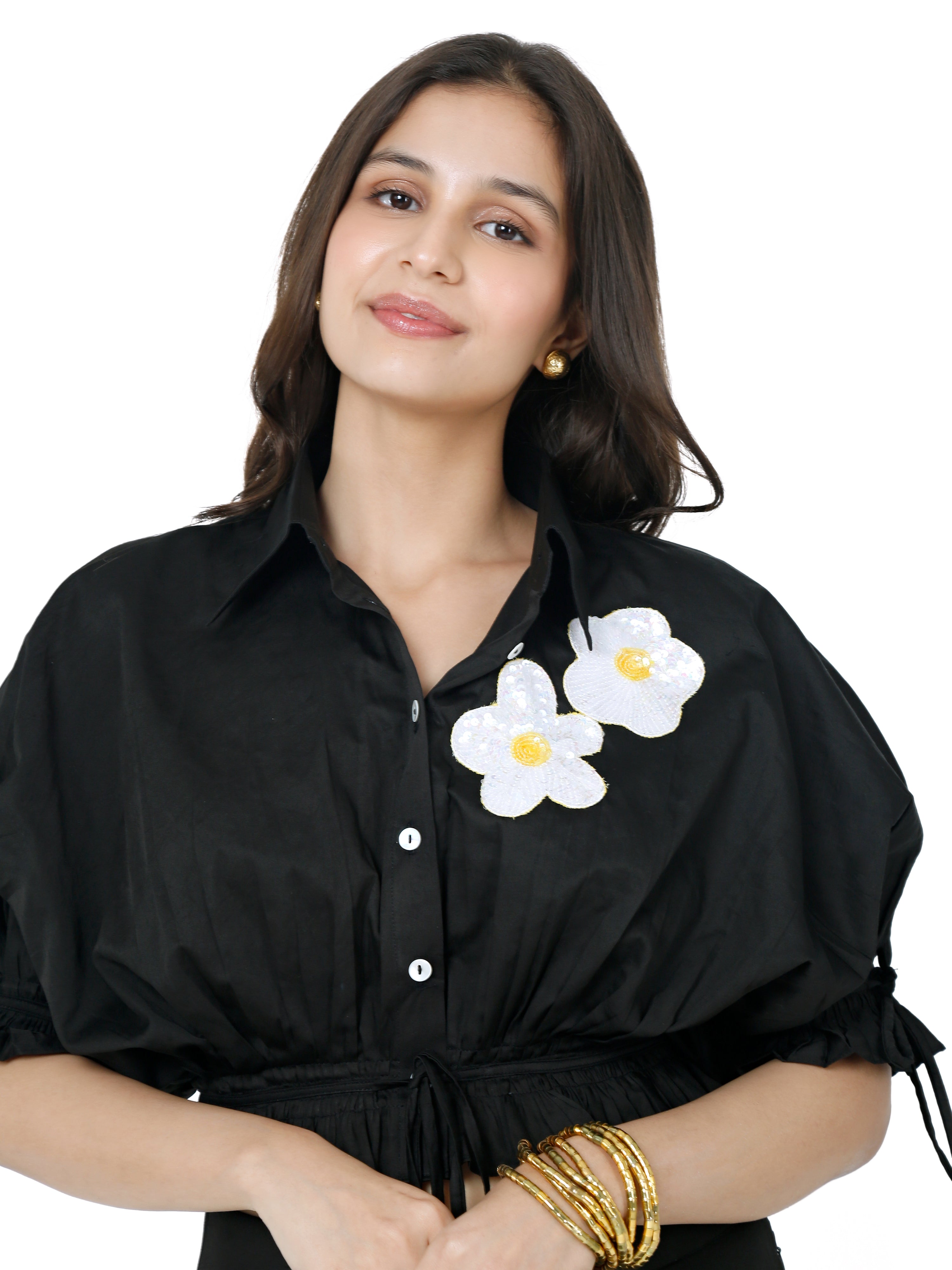 Skirt and crop shirt dress