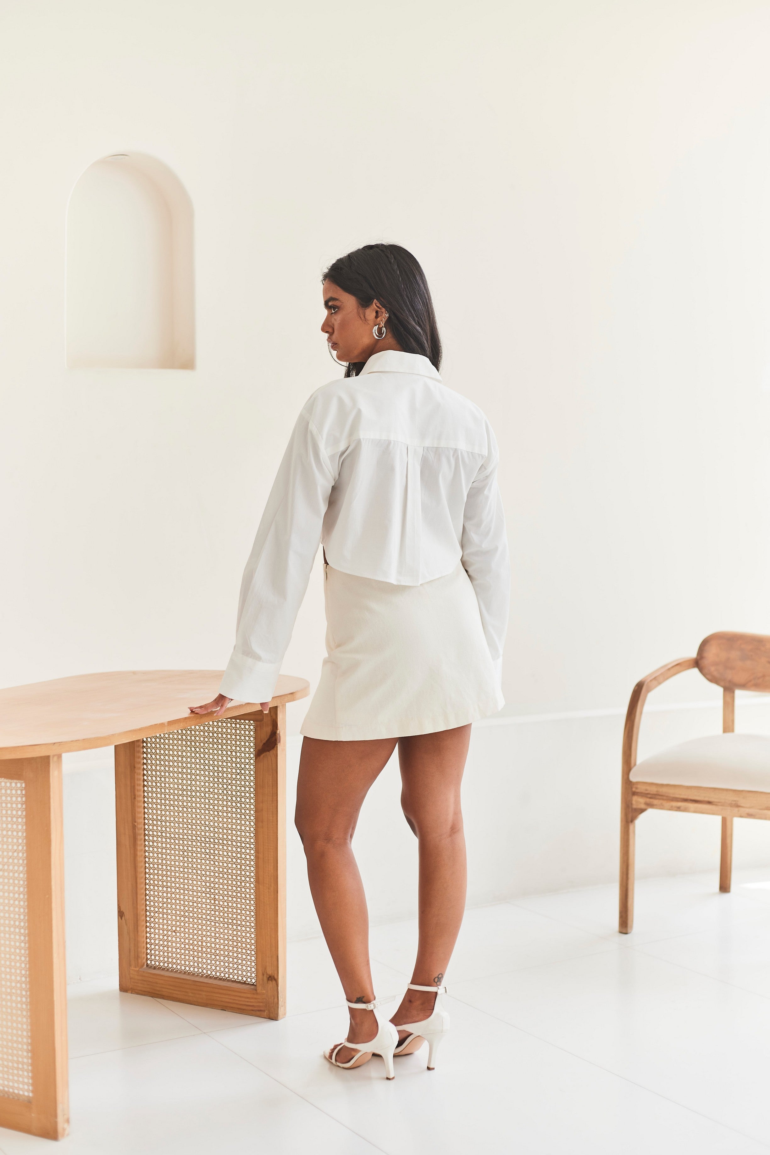 White Shirt With Pocket Detail