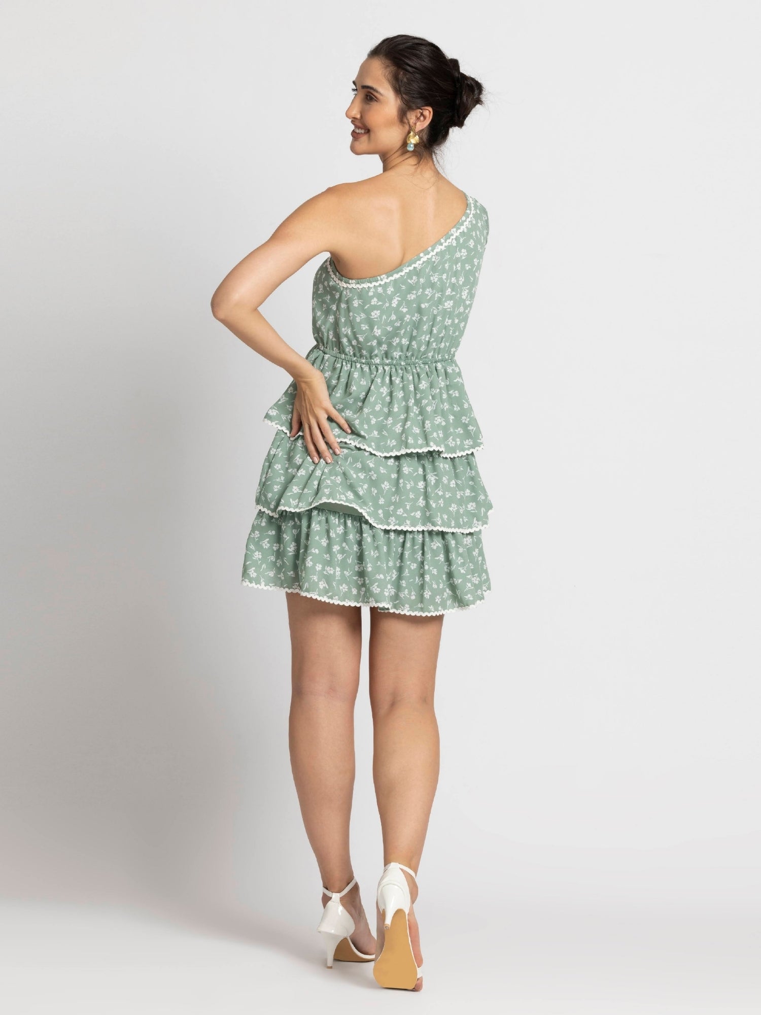 Tranquil Garden Asym Mini Dress