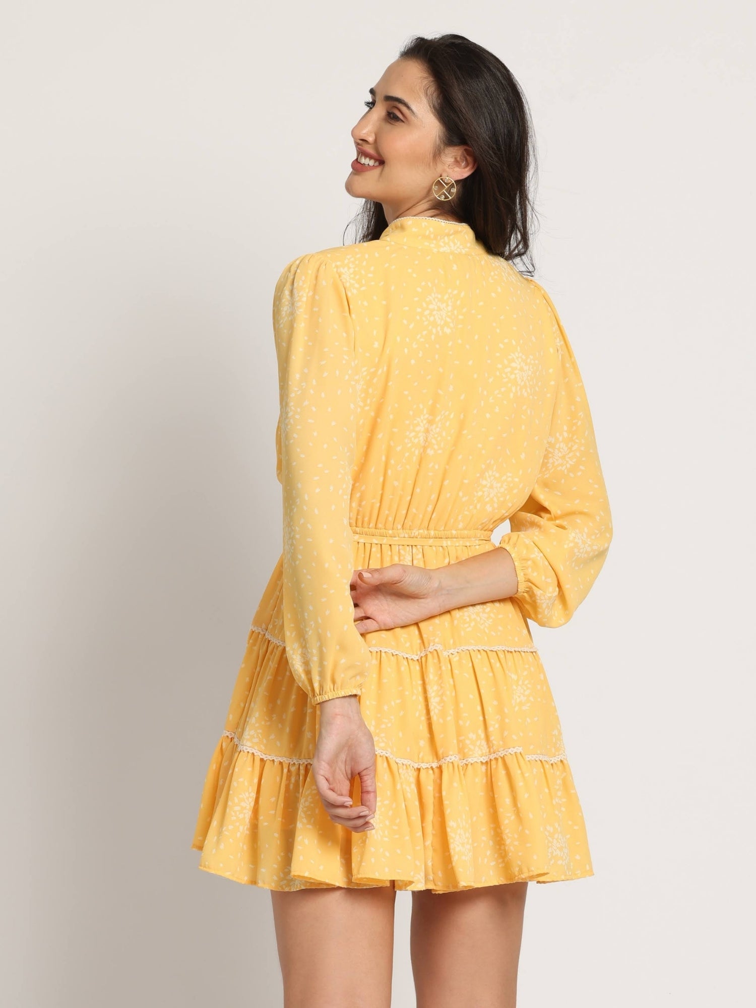 Sunlit Marigold Mini Dress