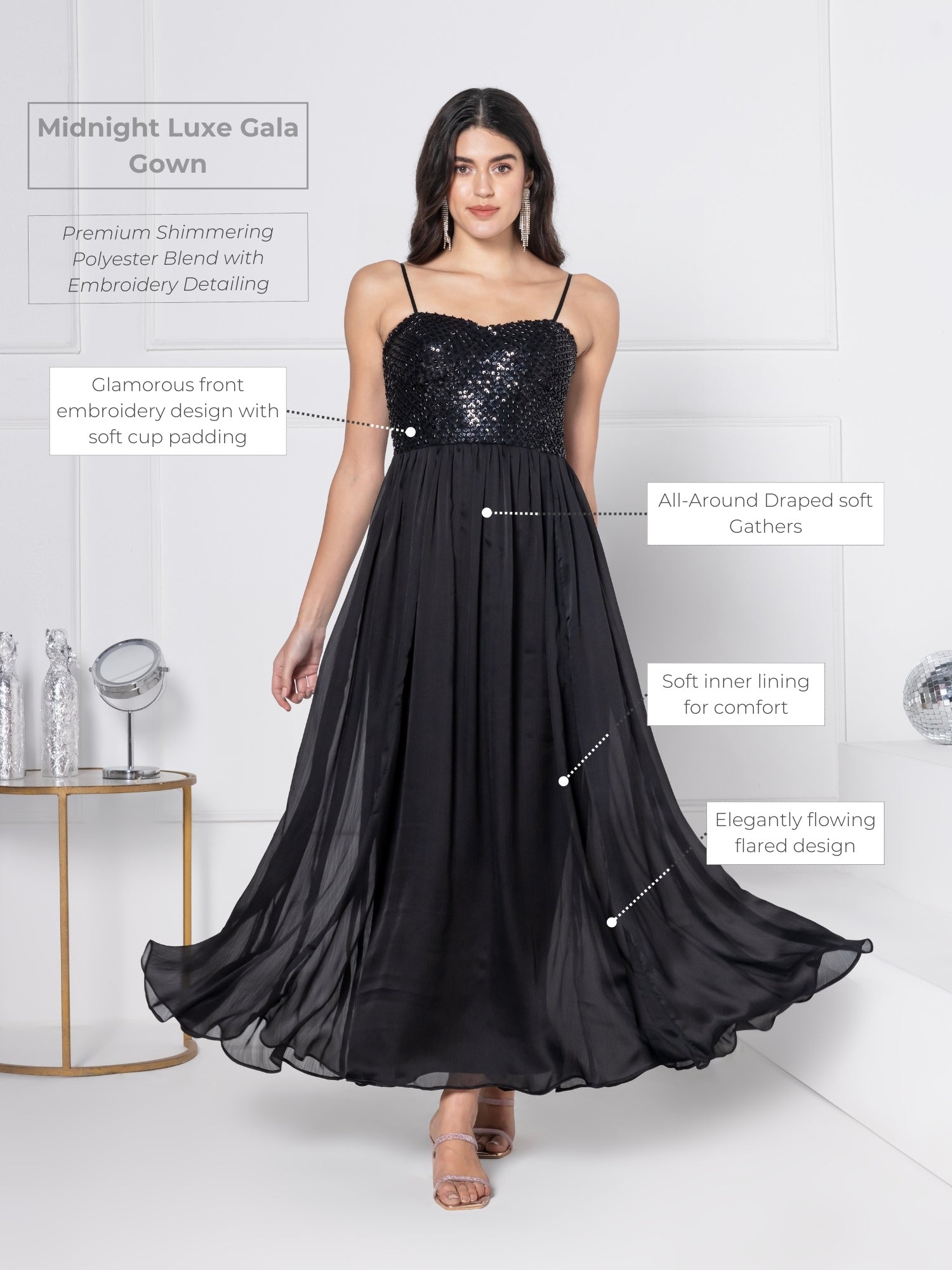 Midnight Luxe Gala Gown
