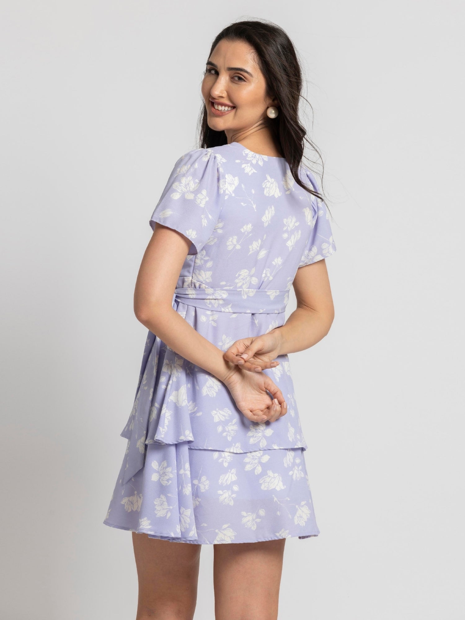 Lavender Blossom Mini Dress