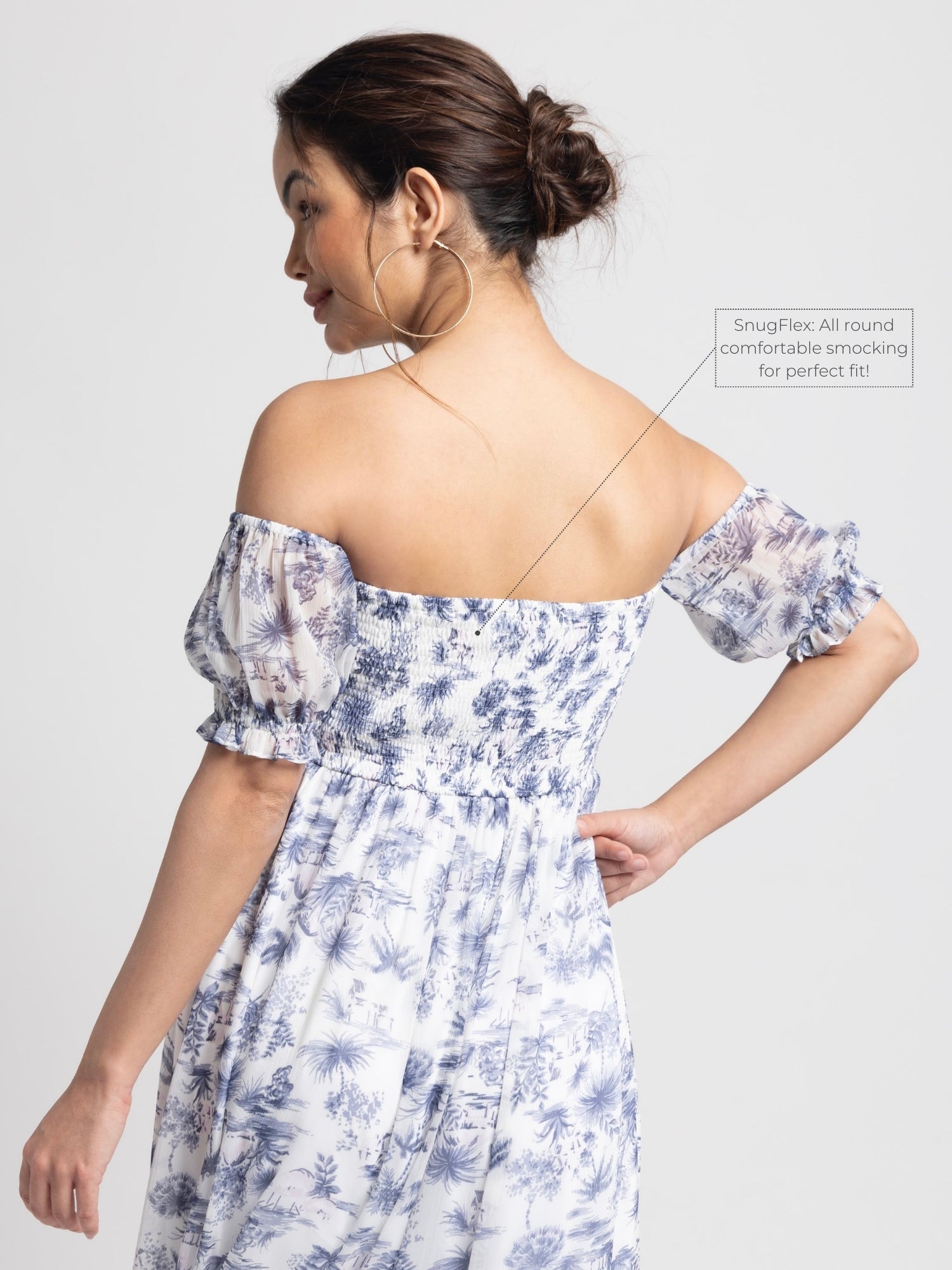 Tropical Breeze Off Shoulder Maxi Dress