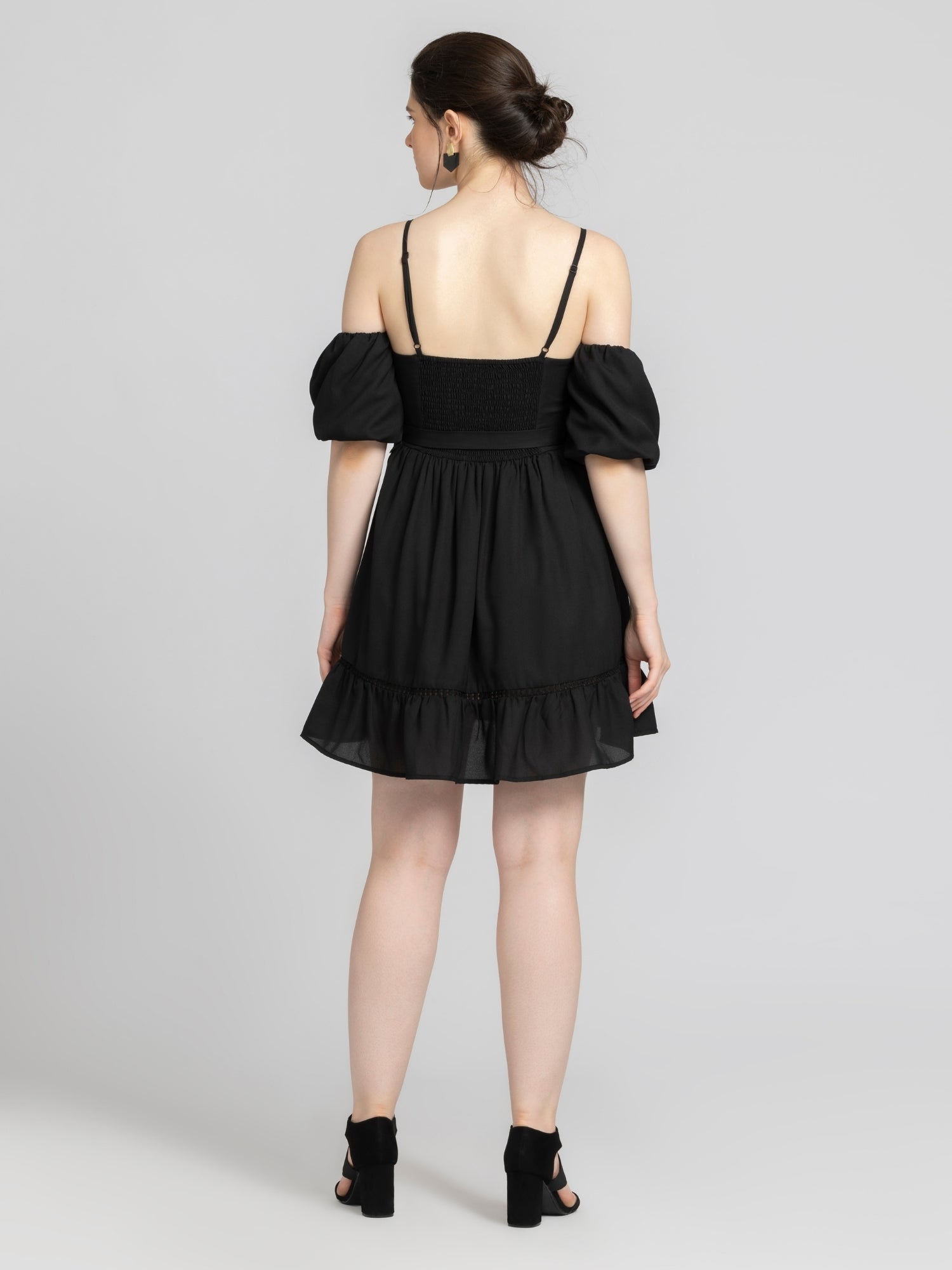 Midnight Black Chic Mini Dress