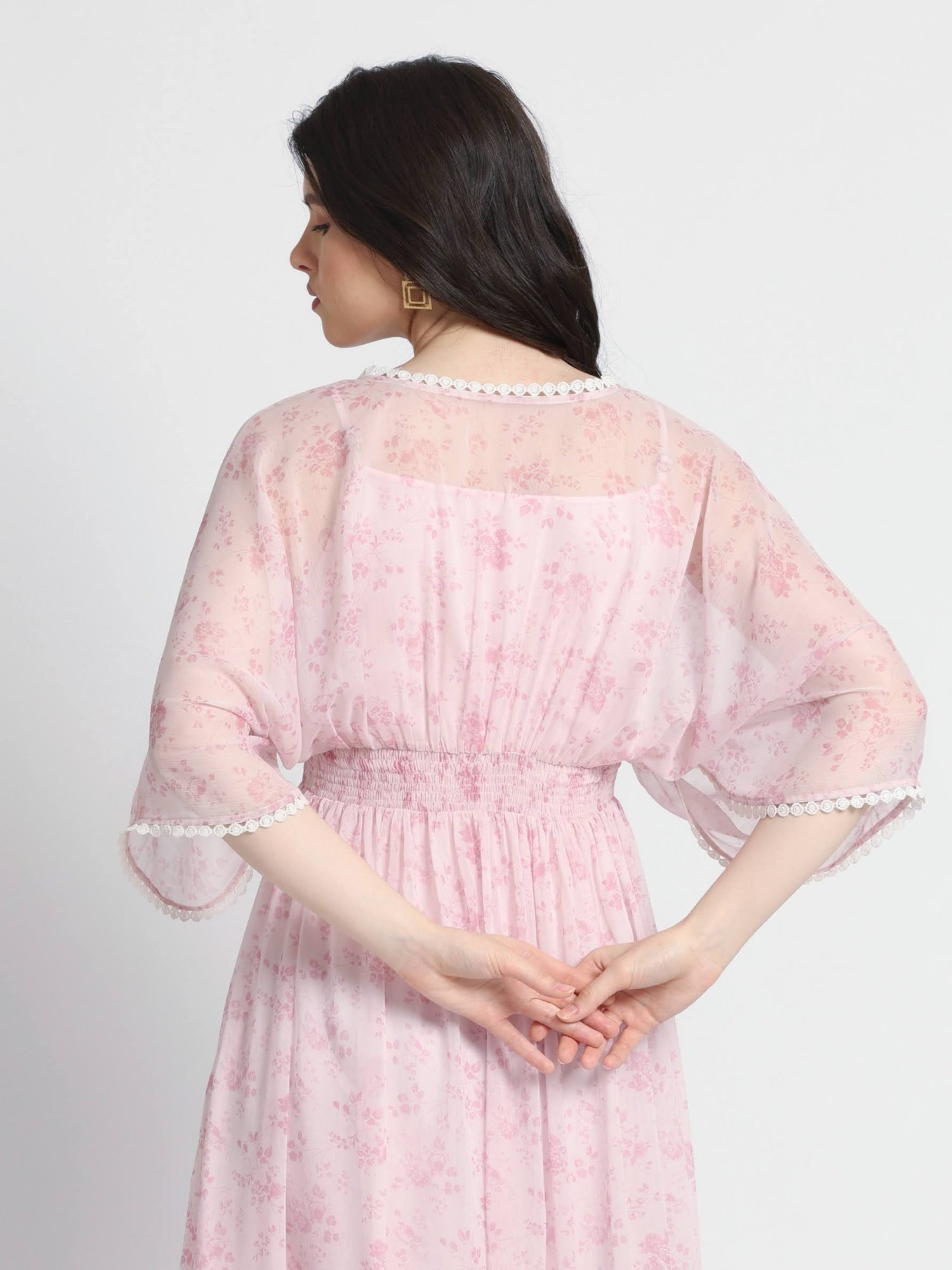 Serene Rosette V Maxi Dress