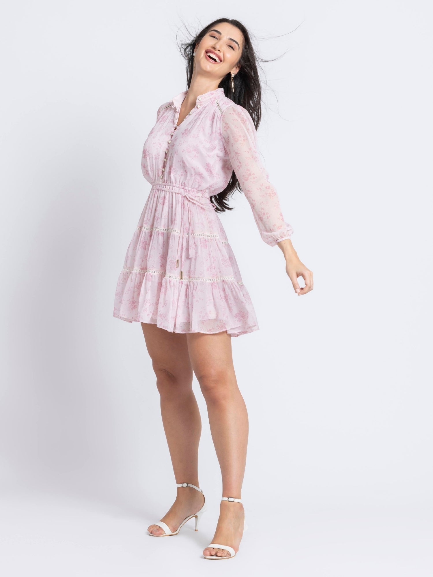 Serene Rosette Mini Dress