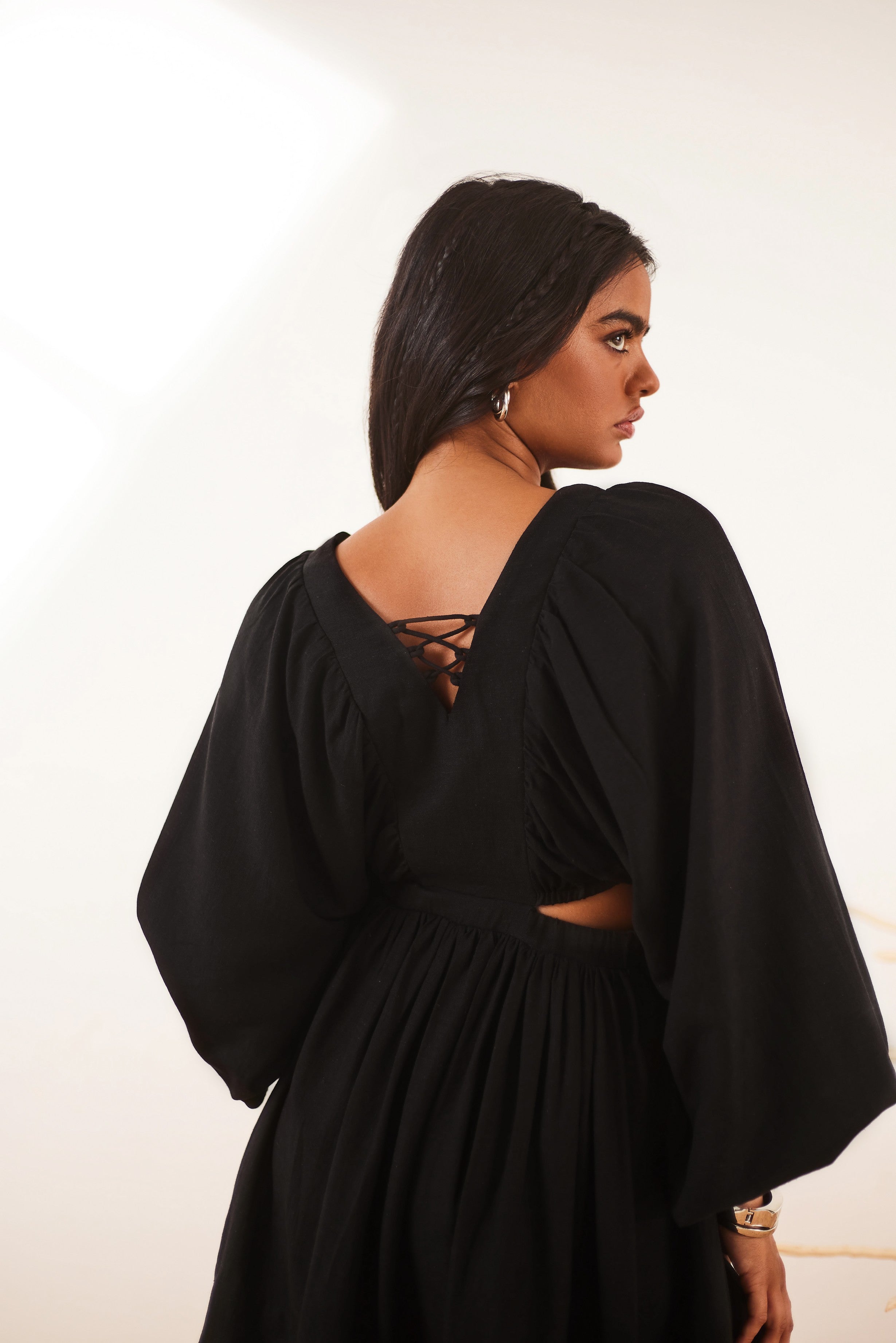 Black Oversized Short Dress