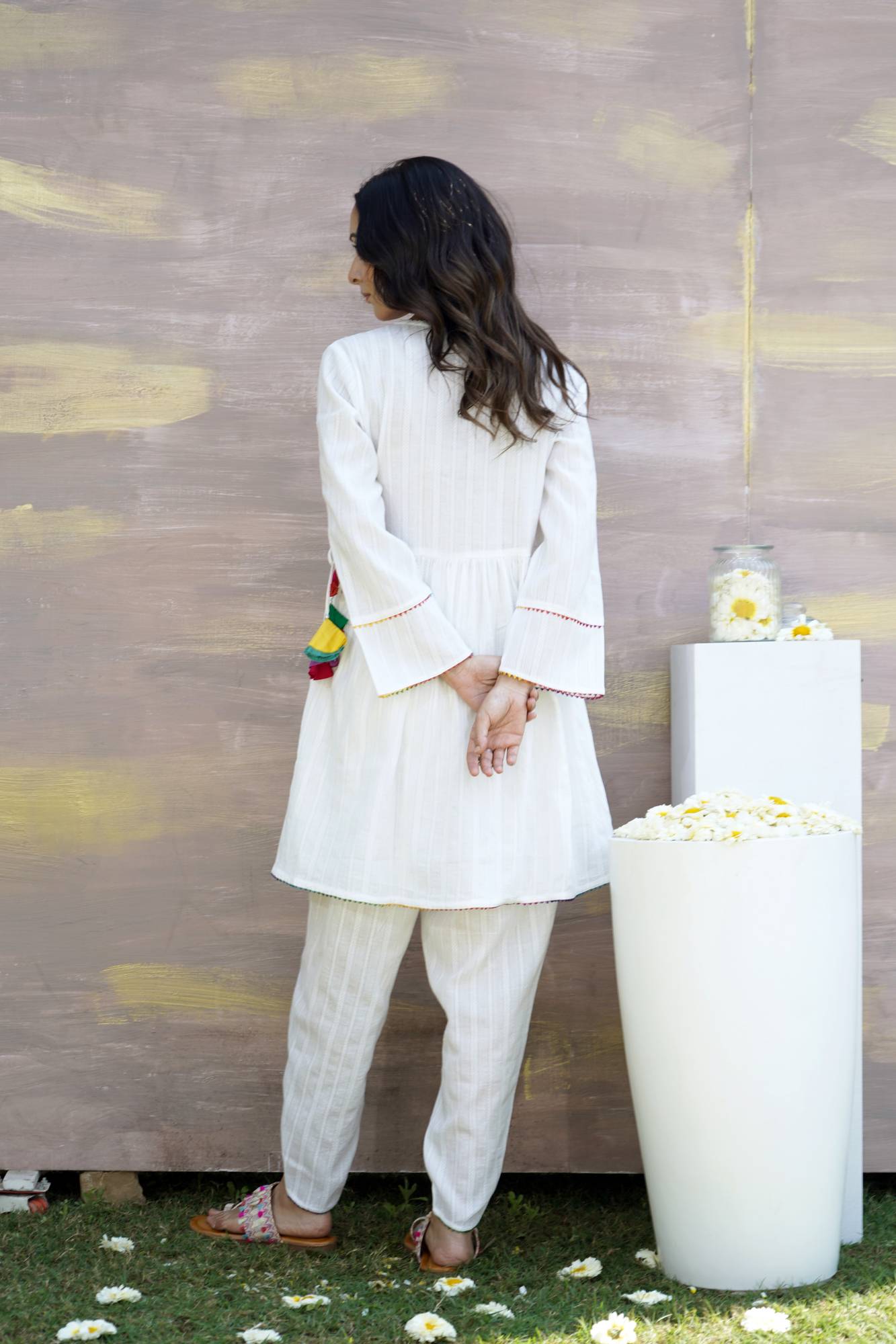 Vibrant Gota Angrakha with Tulip Pants