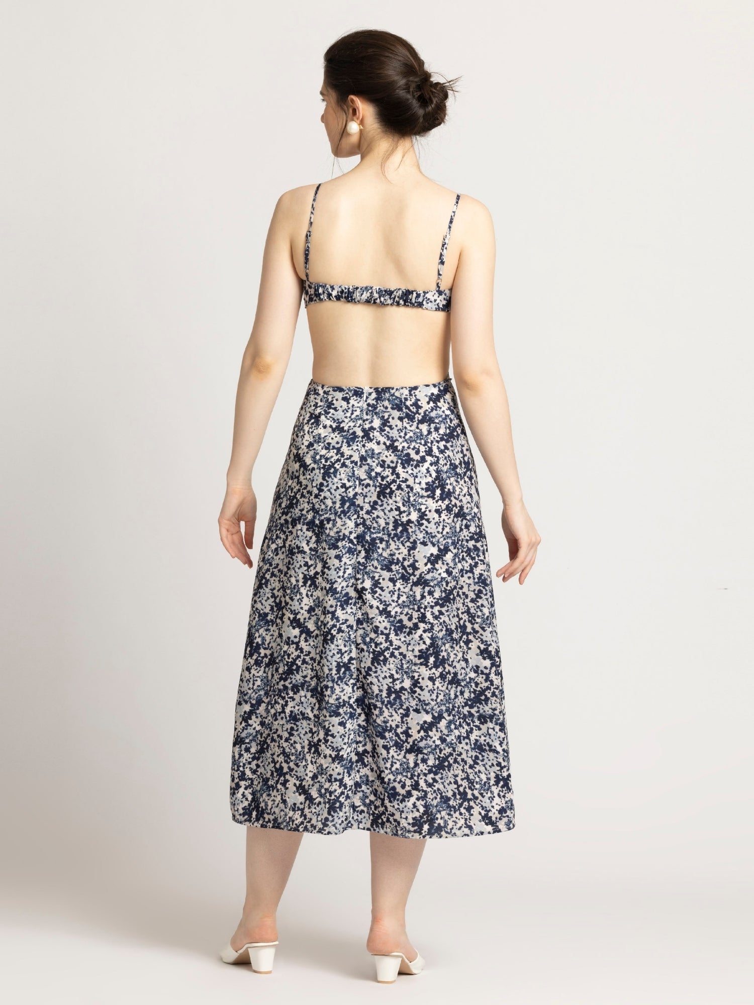 Cerulean Charm Sleeveless Midi Dress