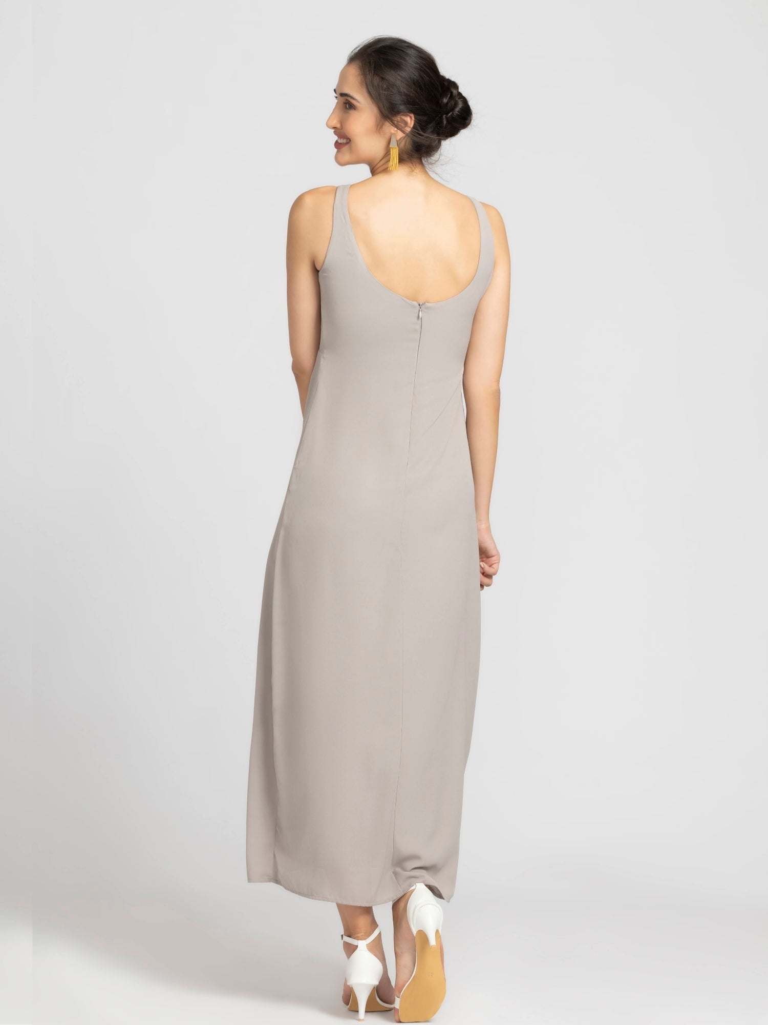 Ethereal Grey Maxi Dress