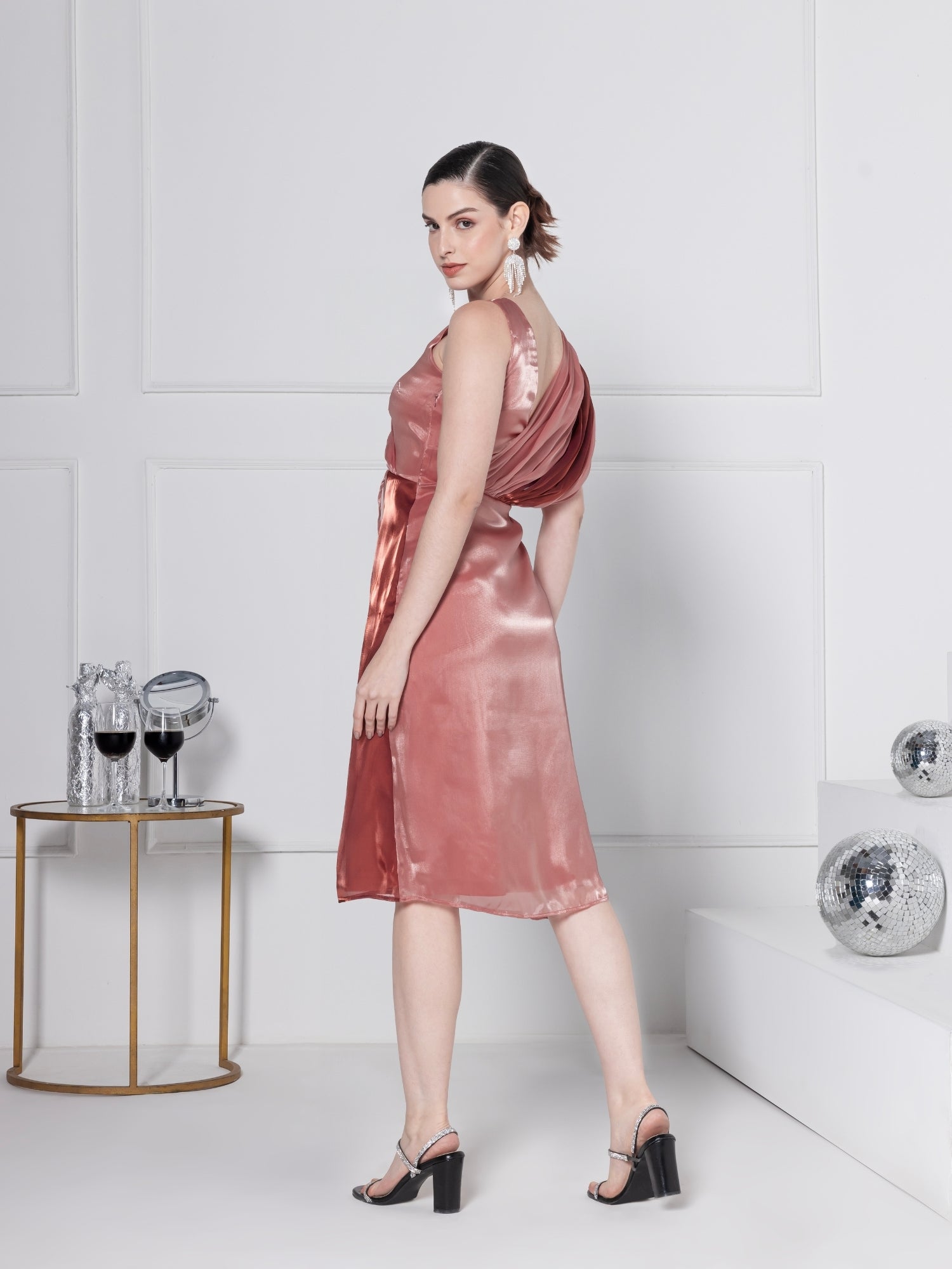 Blush Soirée Midi Dress