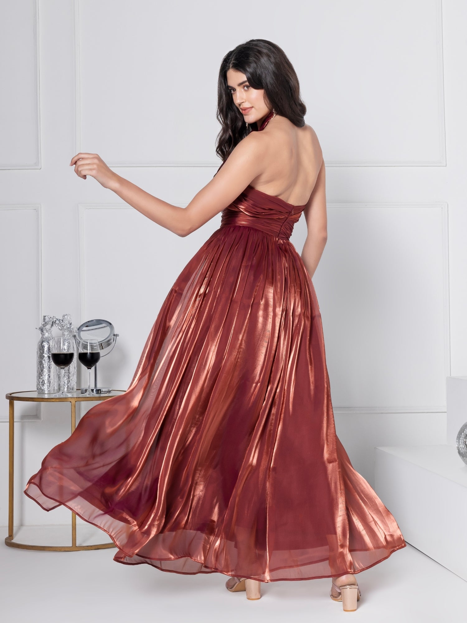 Rust Glam Elegante Gown