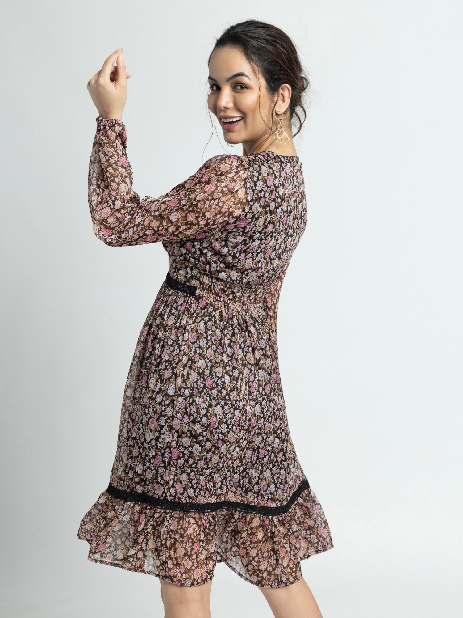 Cocoa Blossom V Mini Dress