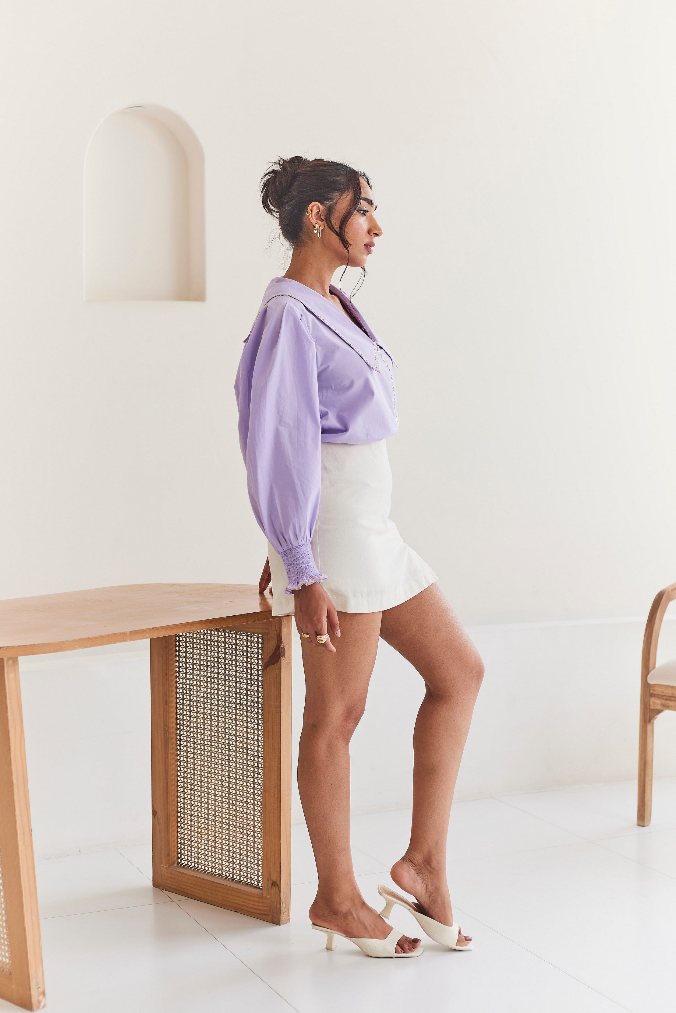 Lilac Cotton Top