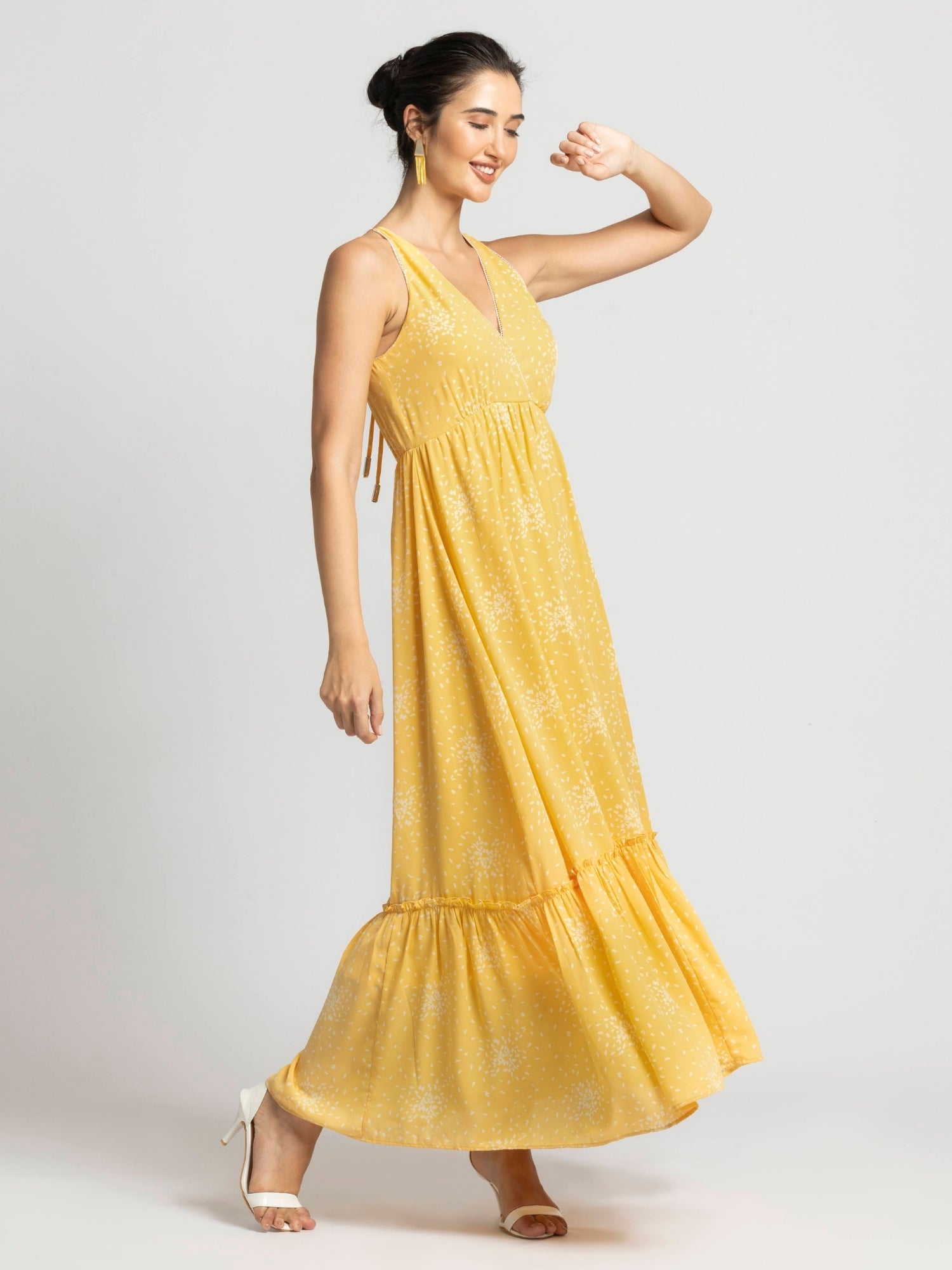Sunlit Marigold Maxi Dress