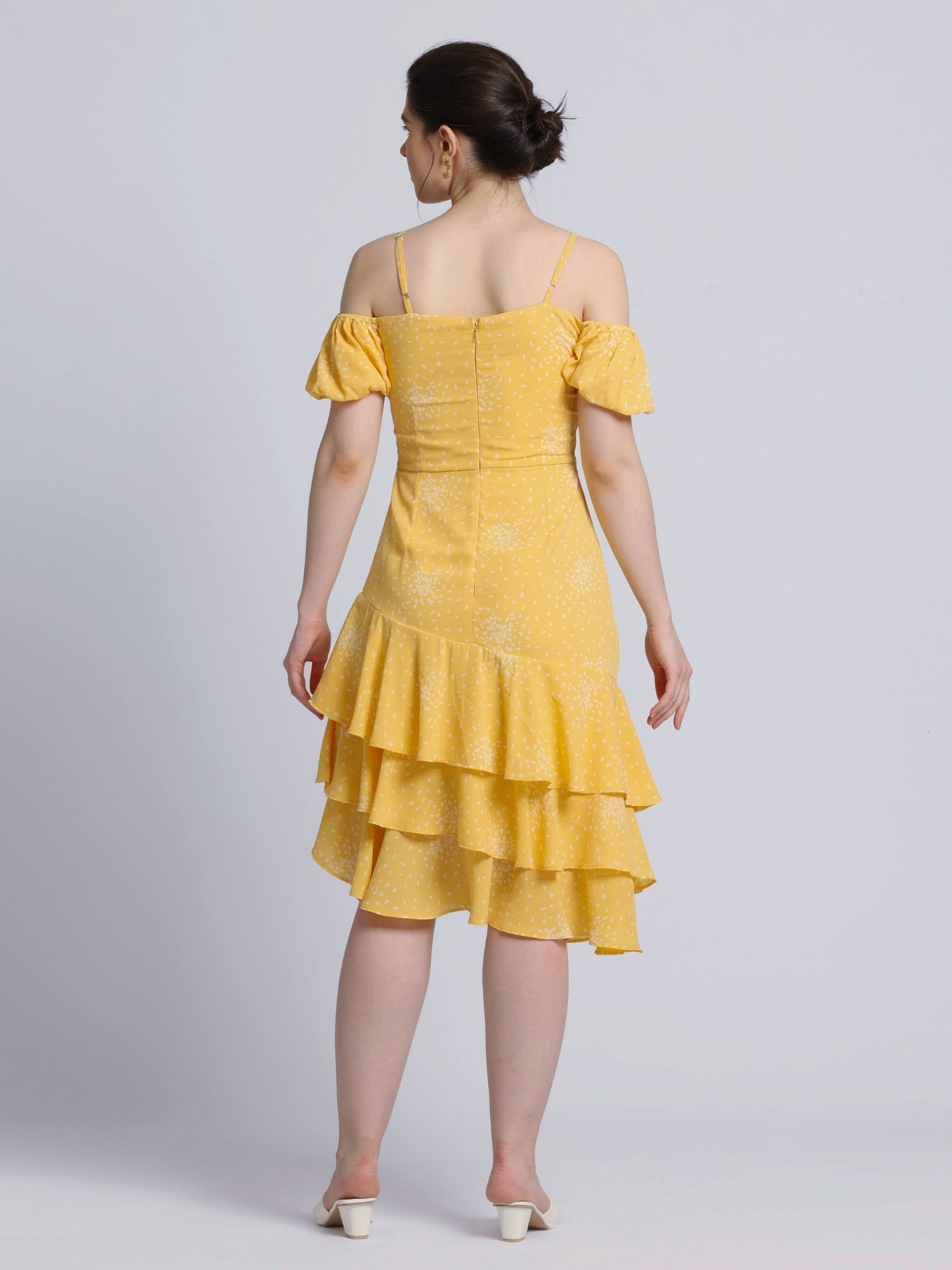 Sunlit Marigold Midi Dress