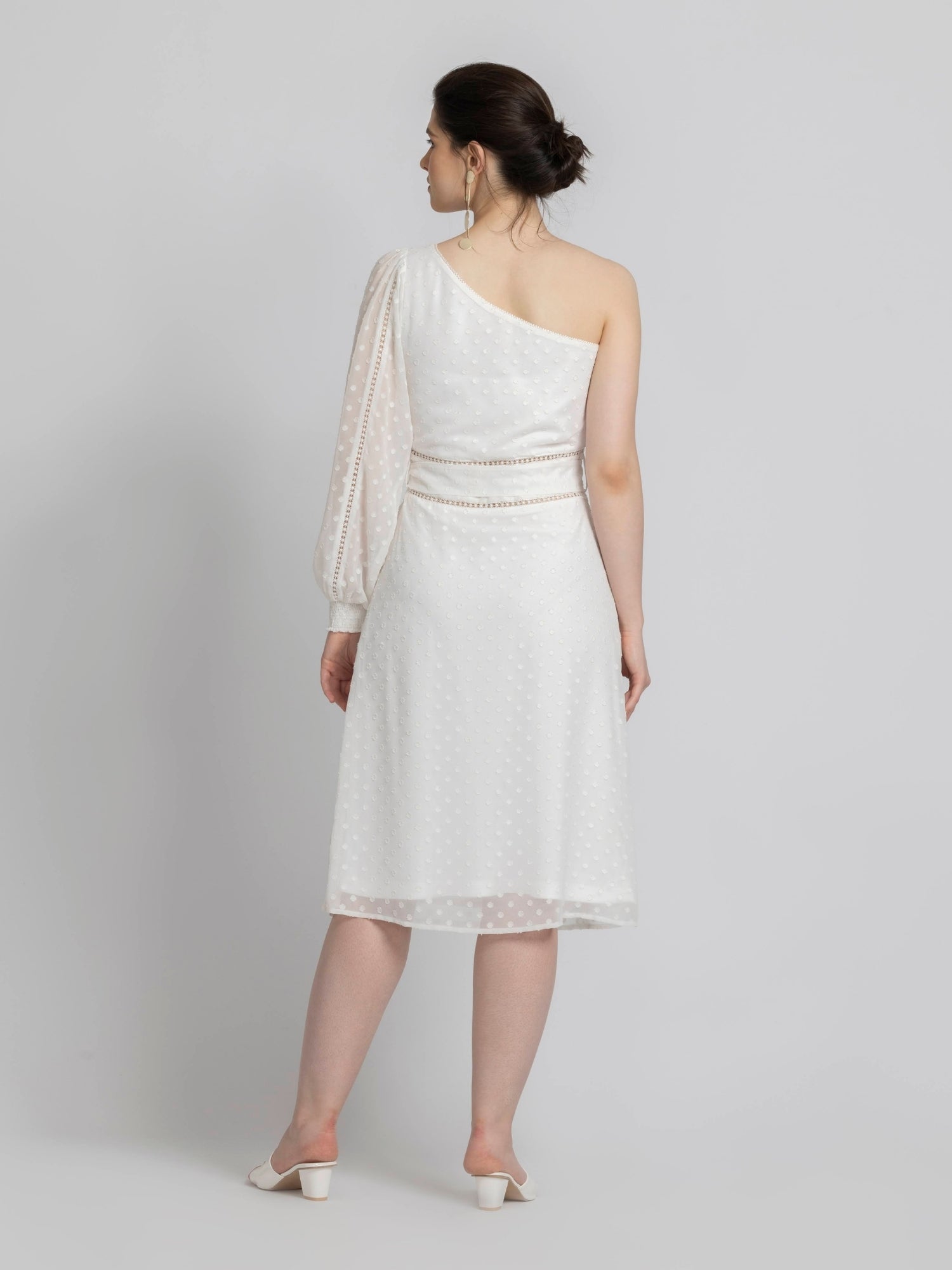 Snowflake White Midi dress