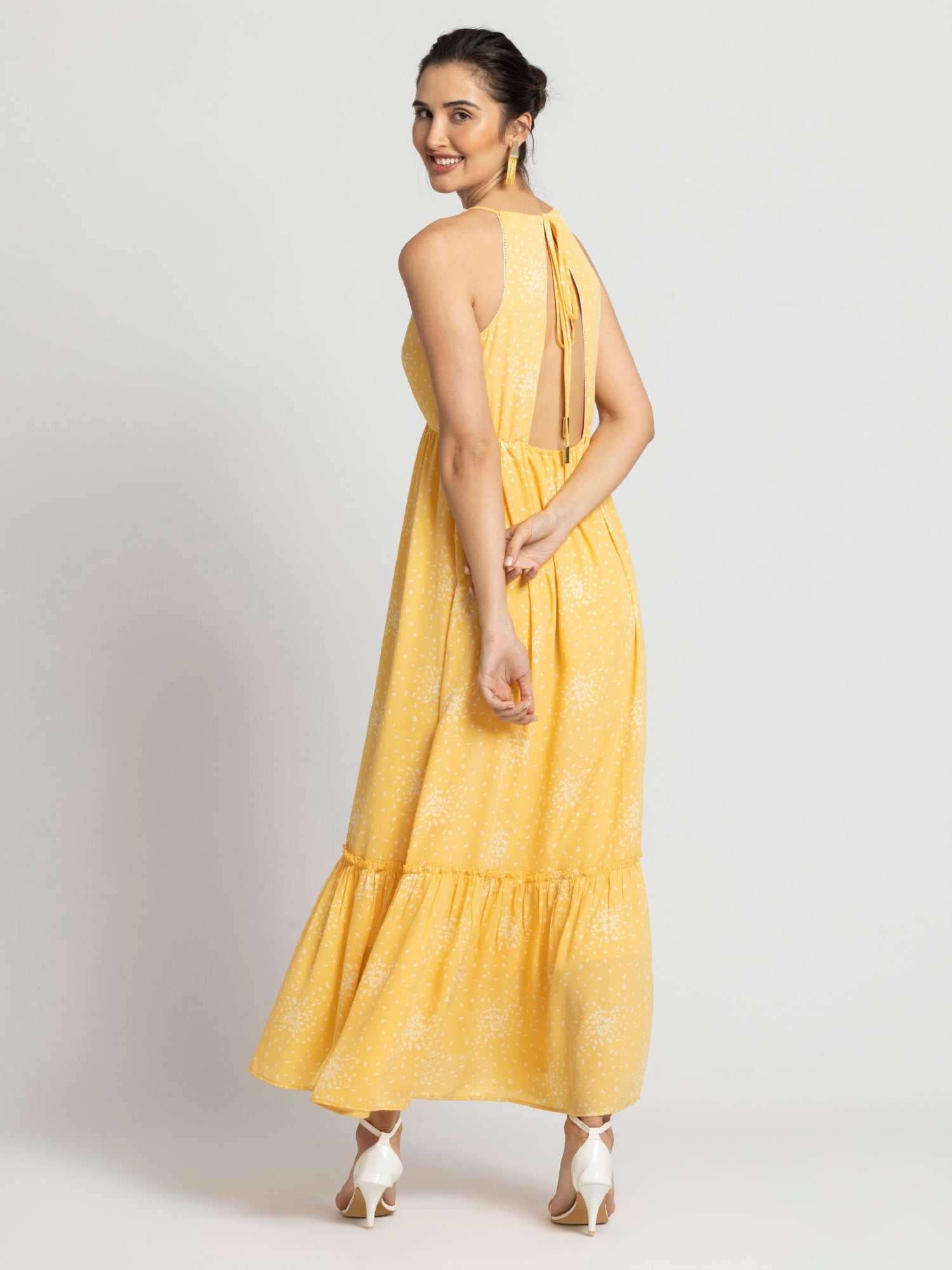 Sunlit Marigold Maxi Dress