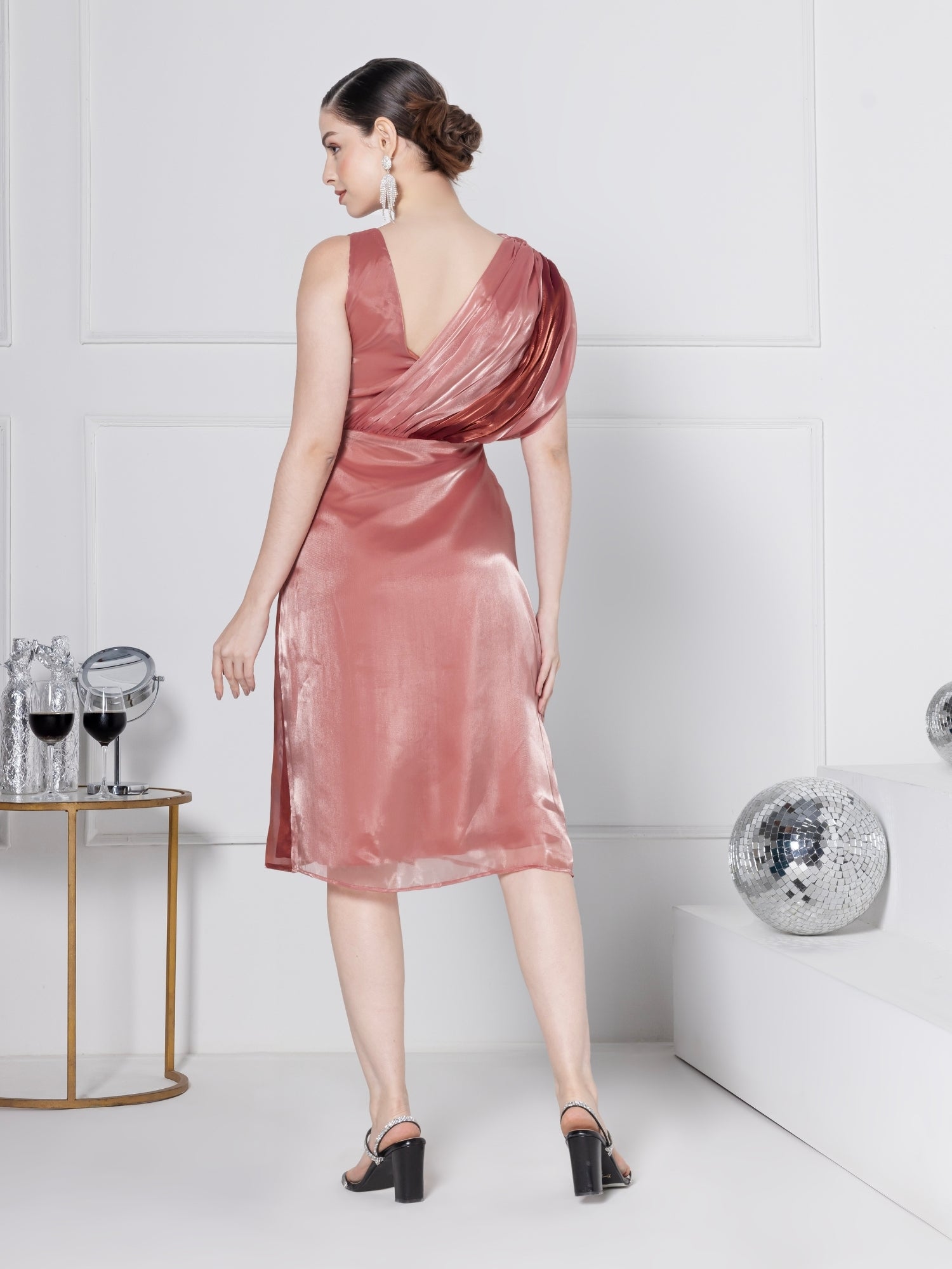 Blush Soirée Midi Dress