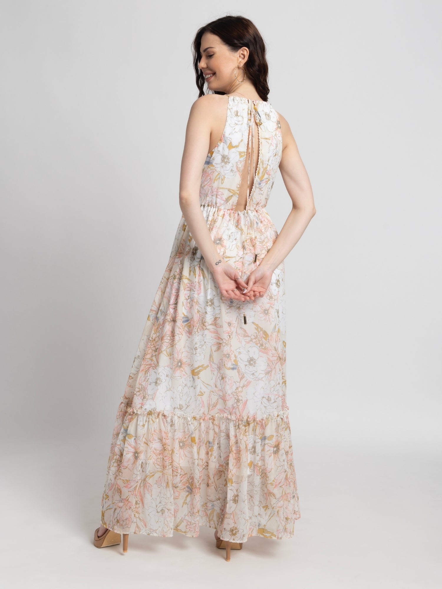 Creamsicle Surplice Maxi Dress