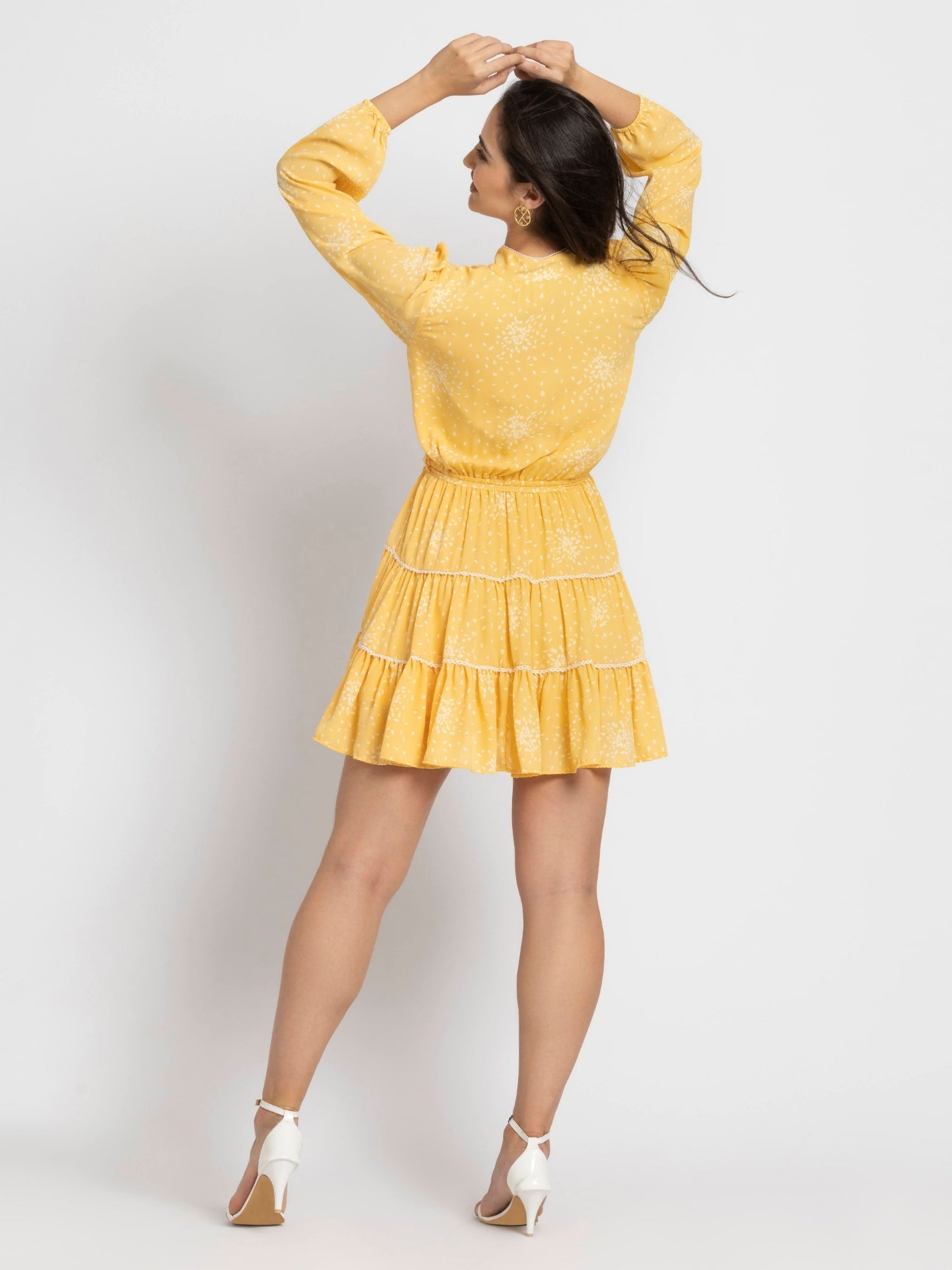Sunlit Marigold Mini Dress