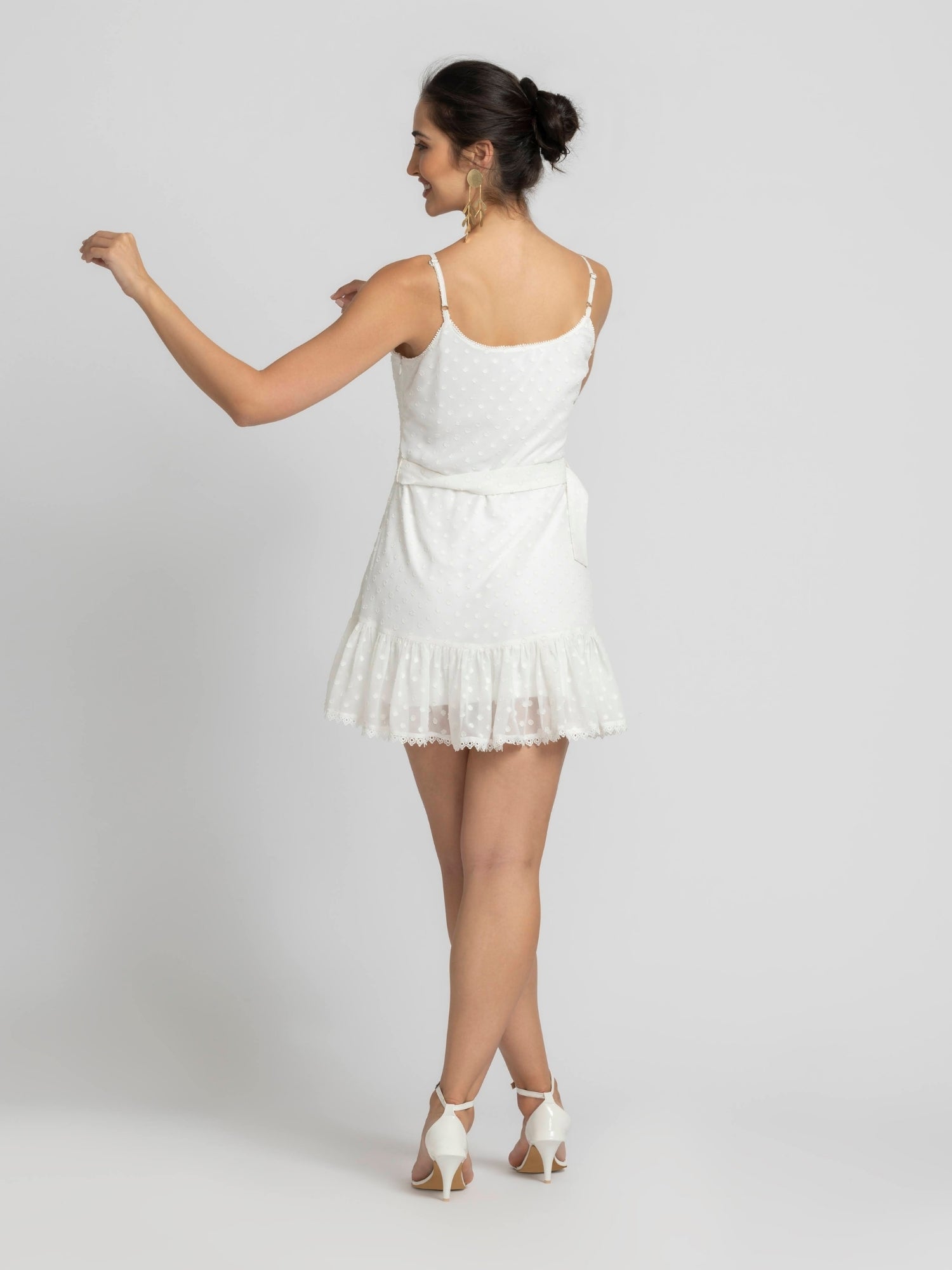 Snowflake White Mini dress