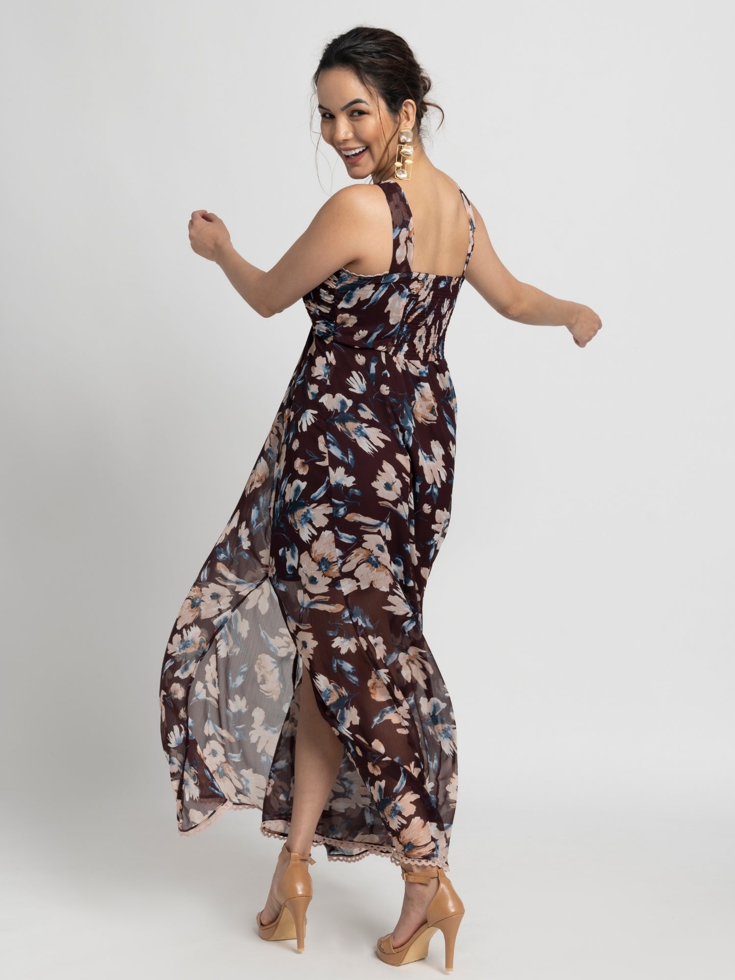 Russet Bloom Maxi Dress