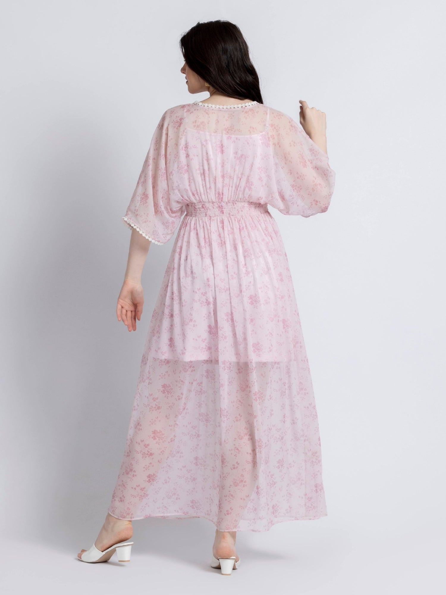 Serene Rosette V Maxi Dress