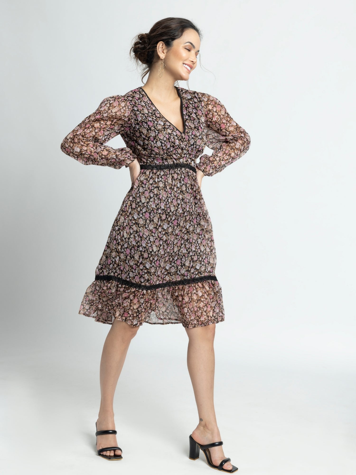 Cocoa Blossom V Mini Dress