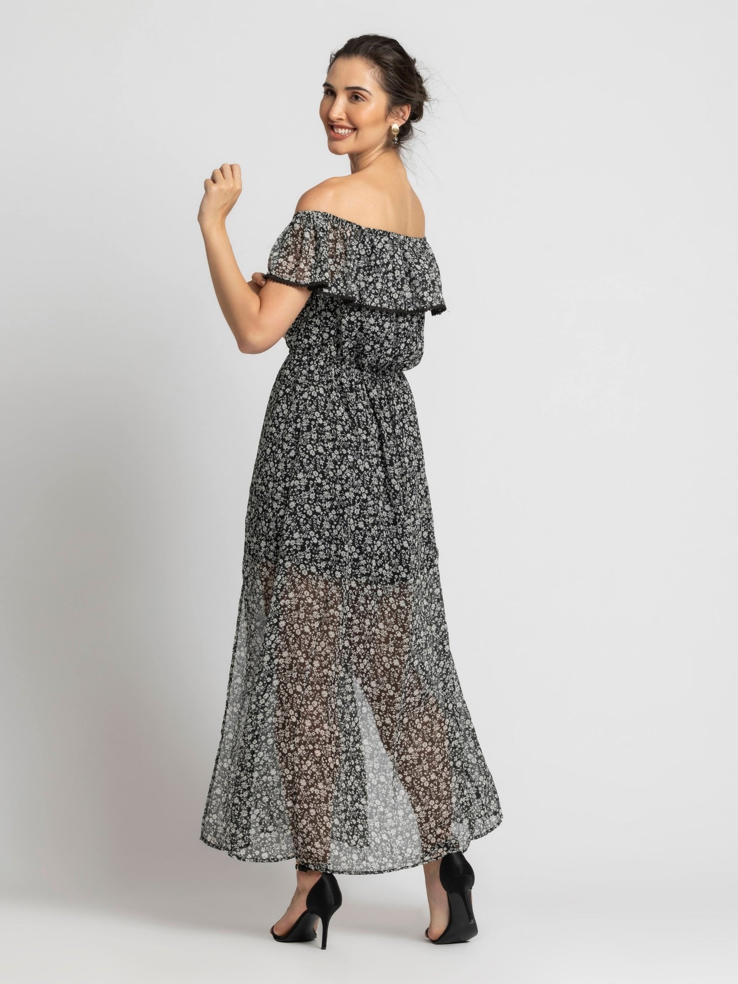 Moonlit Romance Off Shoulder Dress