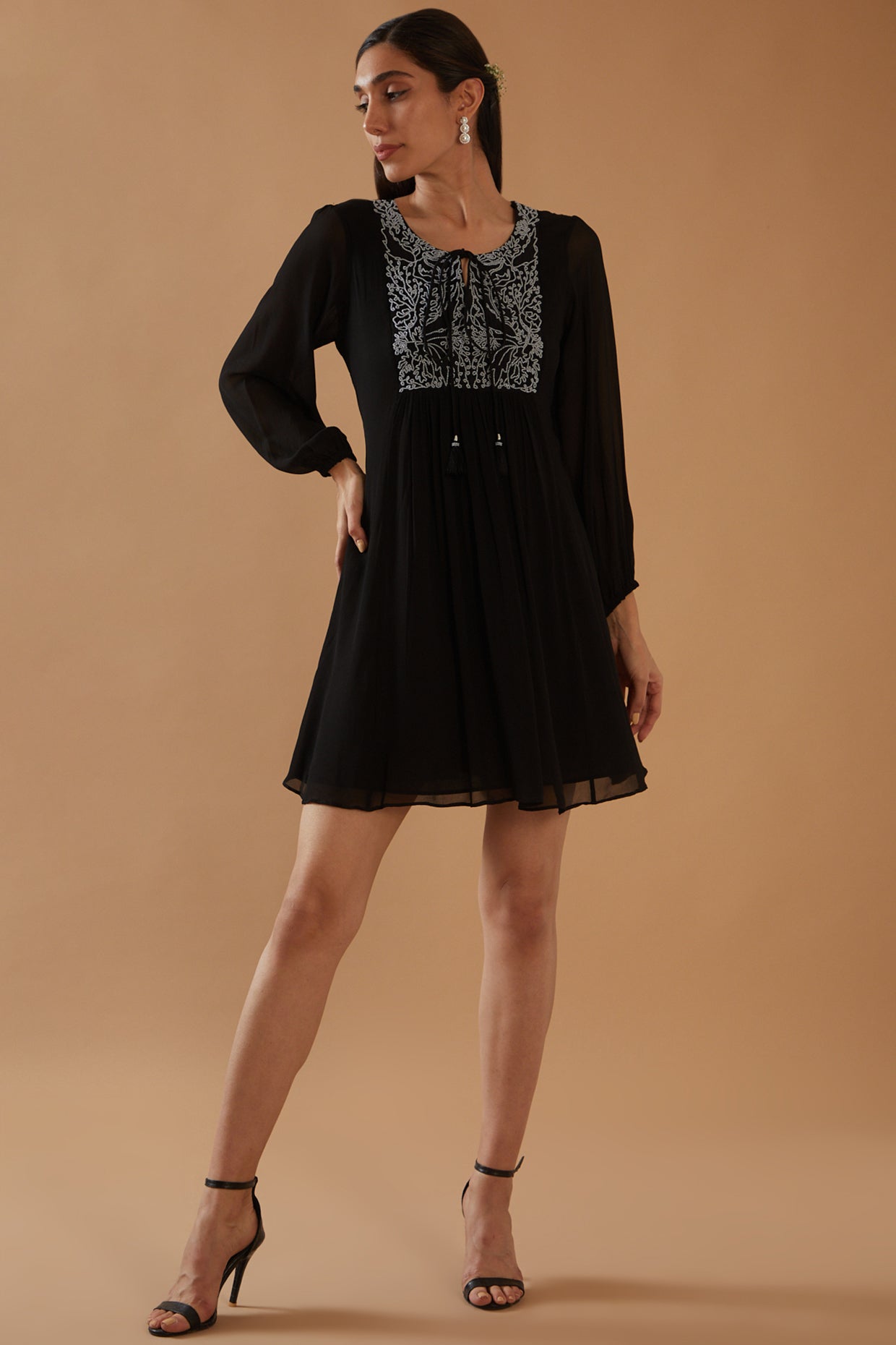 BLACK BEADWORK DRESS