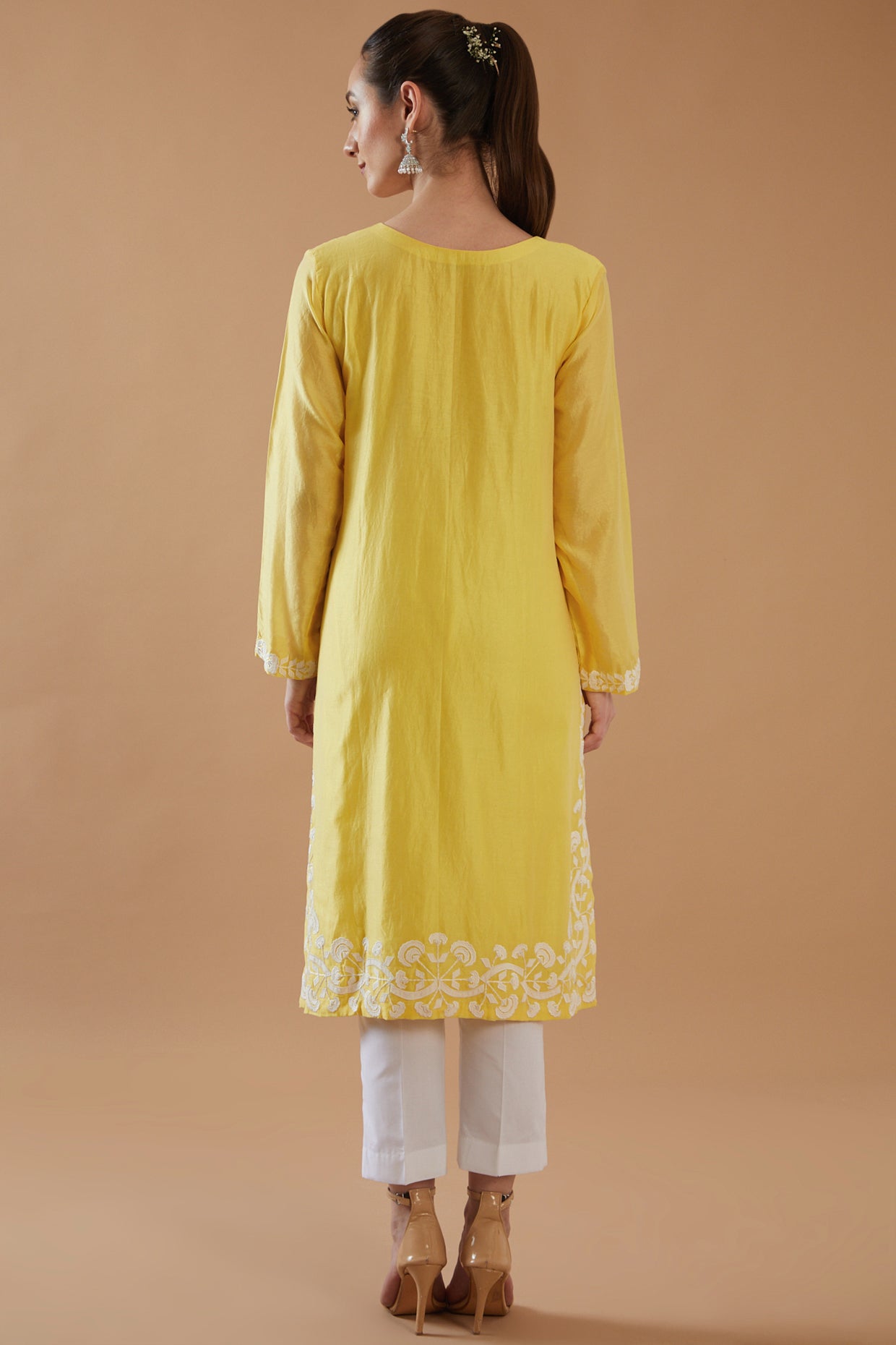 HAND APPLIQUE KURTA SET