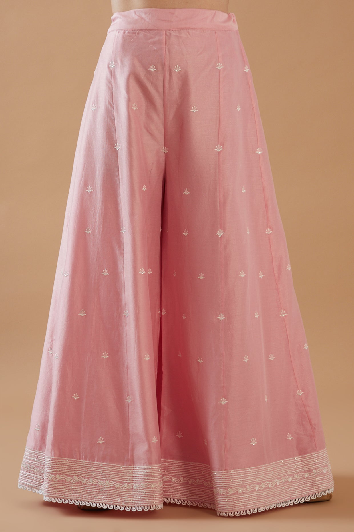 ROSE PINK CHAWAL TAKA SHARARA SET