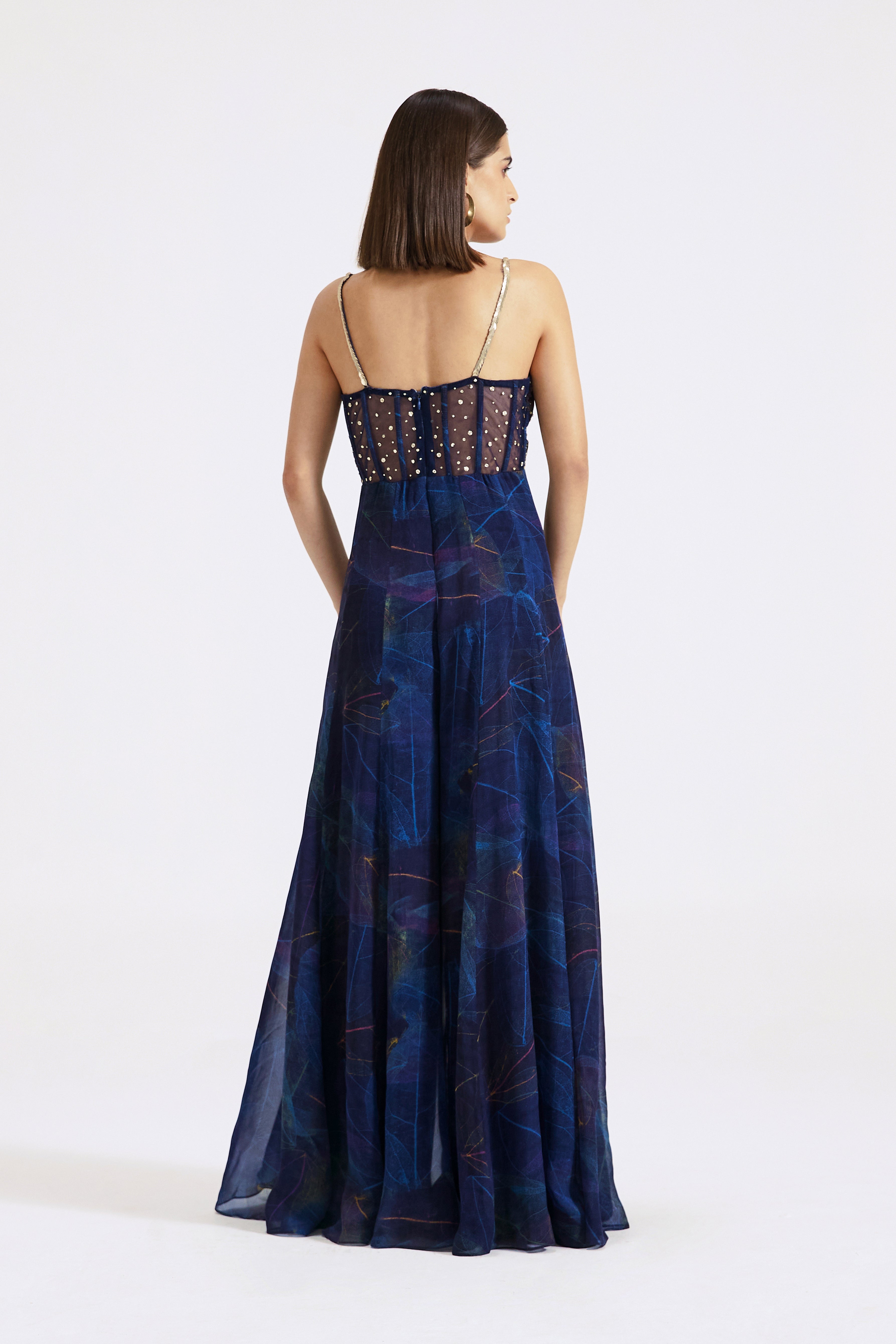Blue Organza Jumpsuit