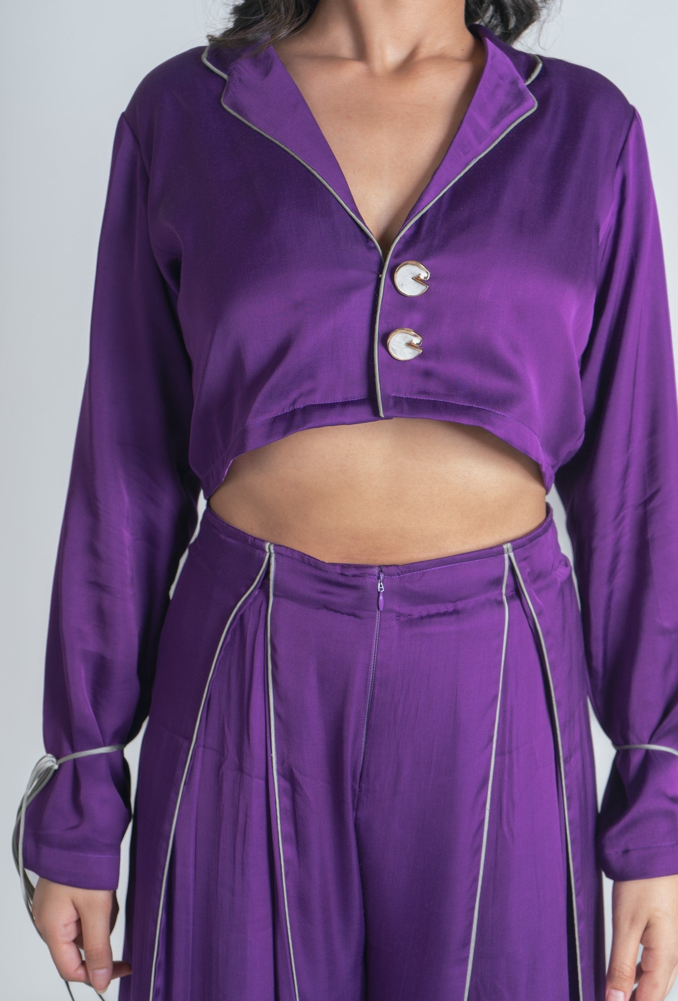 Purple full sleeved top