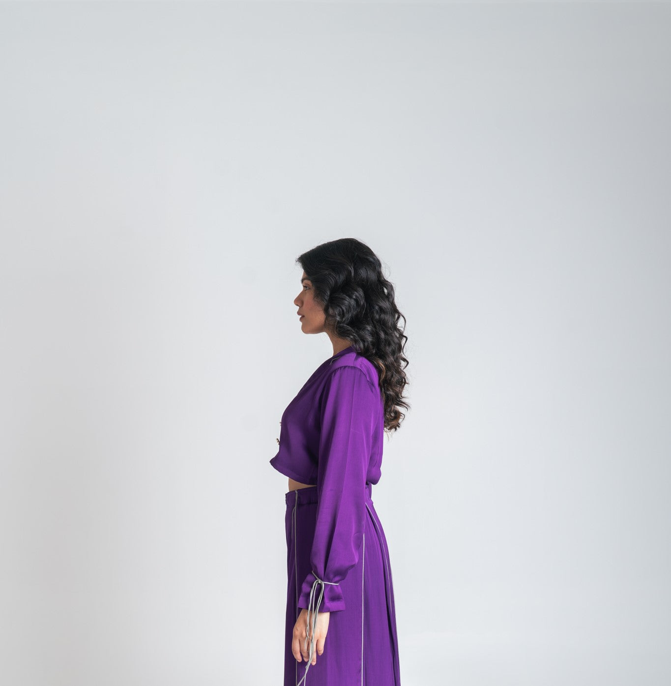 Purple full sleeved top